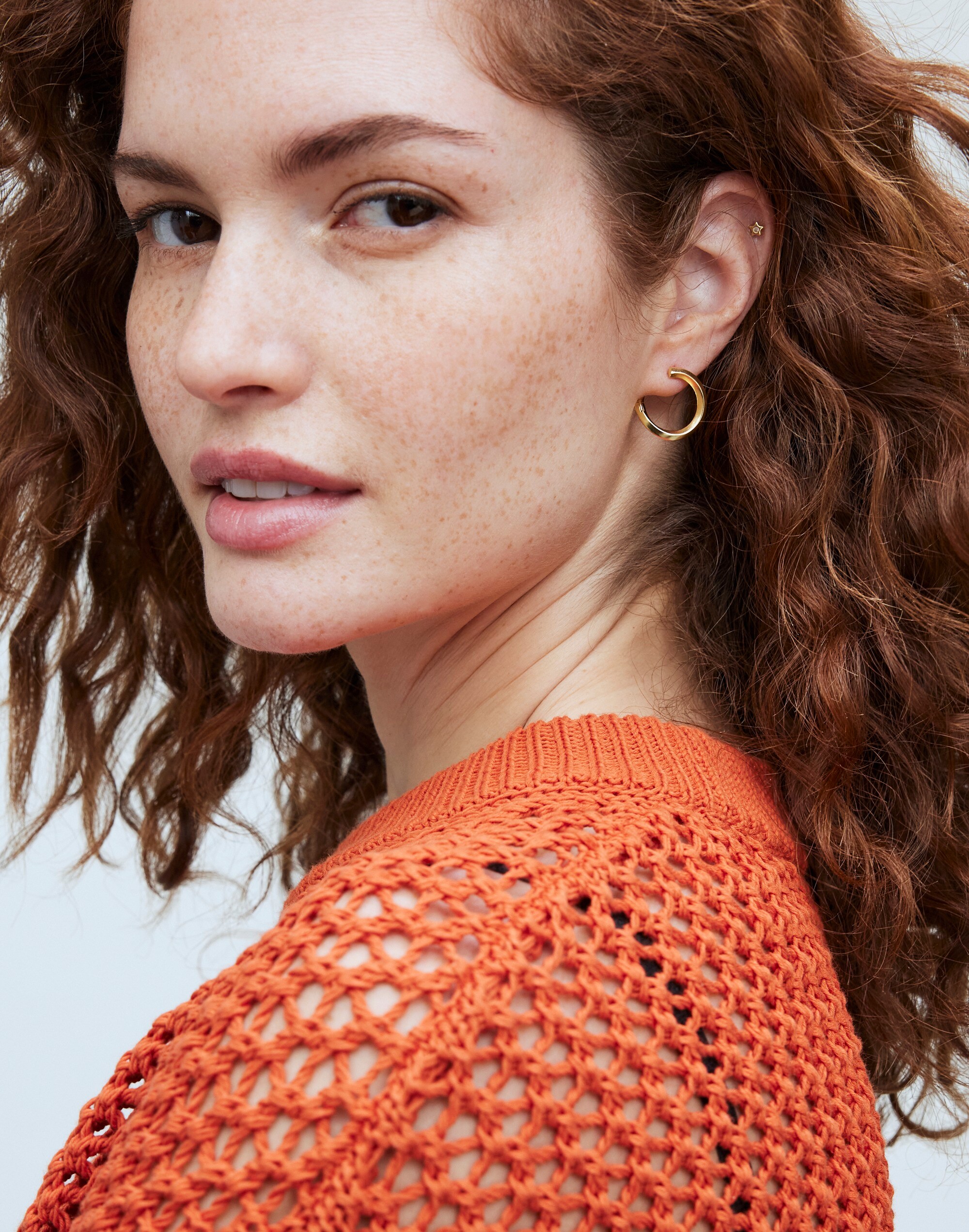 Knife-Edge Front-Back Hoop Earrings