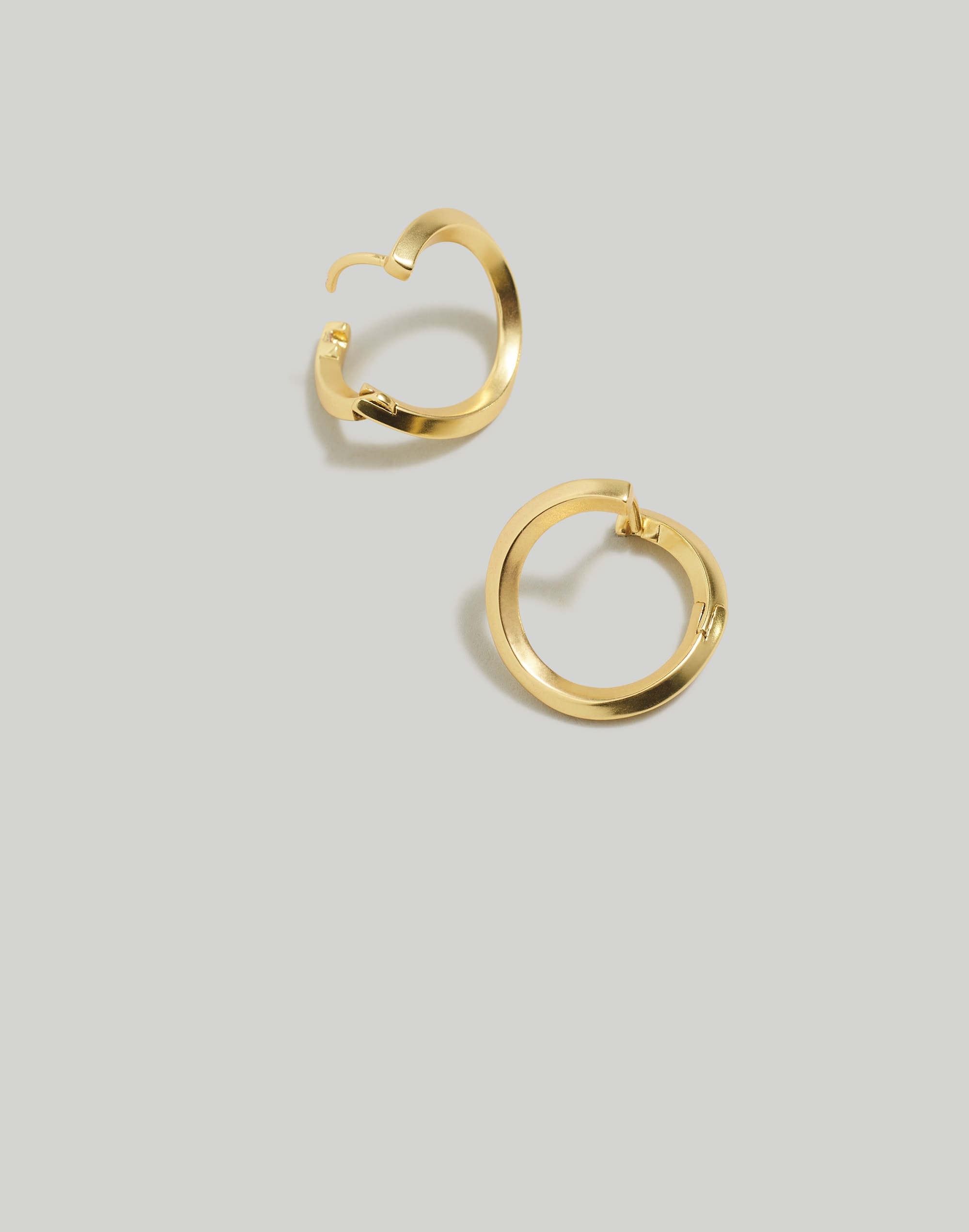 Knife-Edge Front-Back Hoop Earrings
