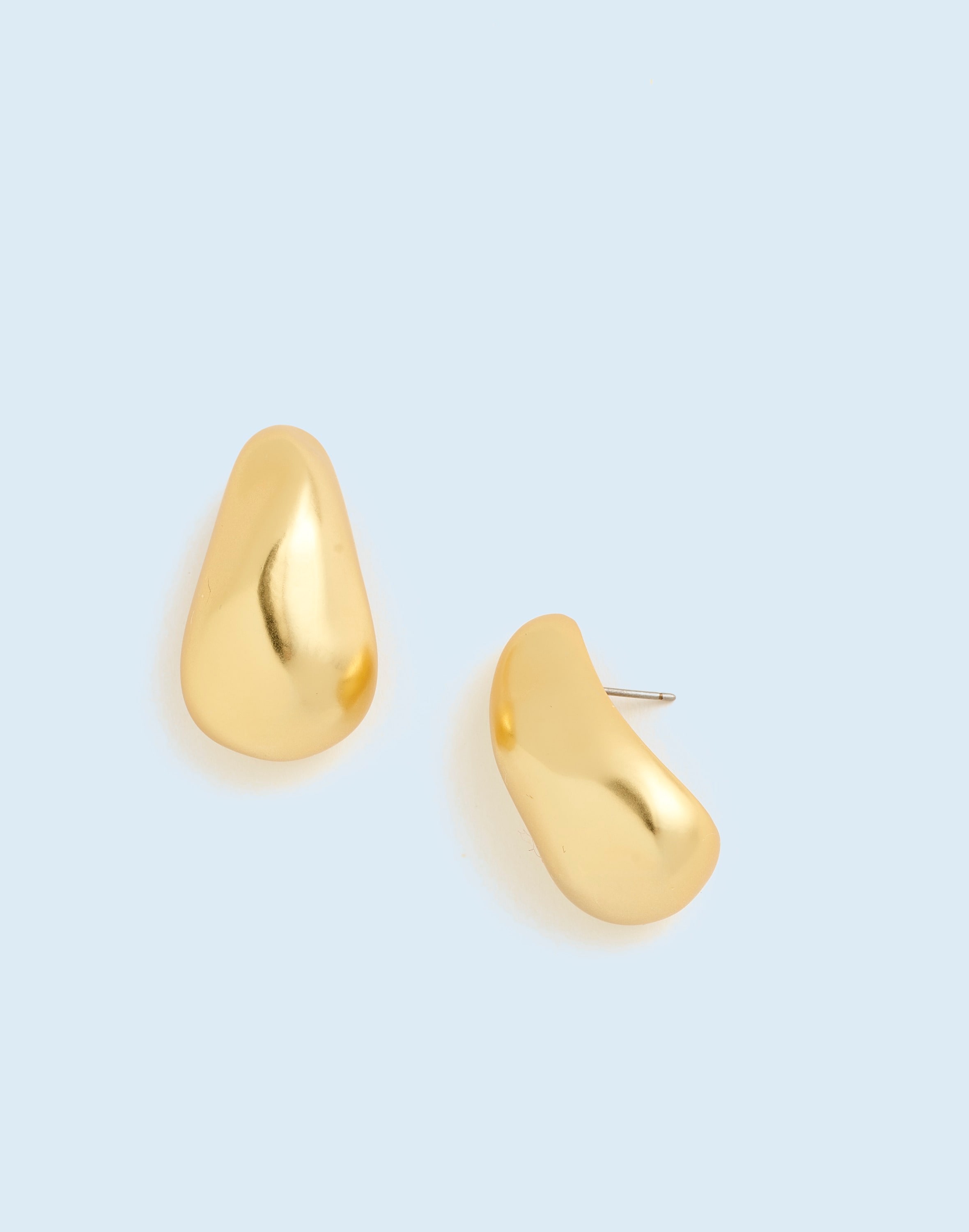 Mw Sculptural Droplet Large Statement Earrings In Gold