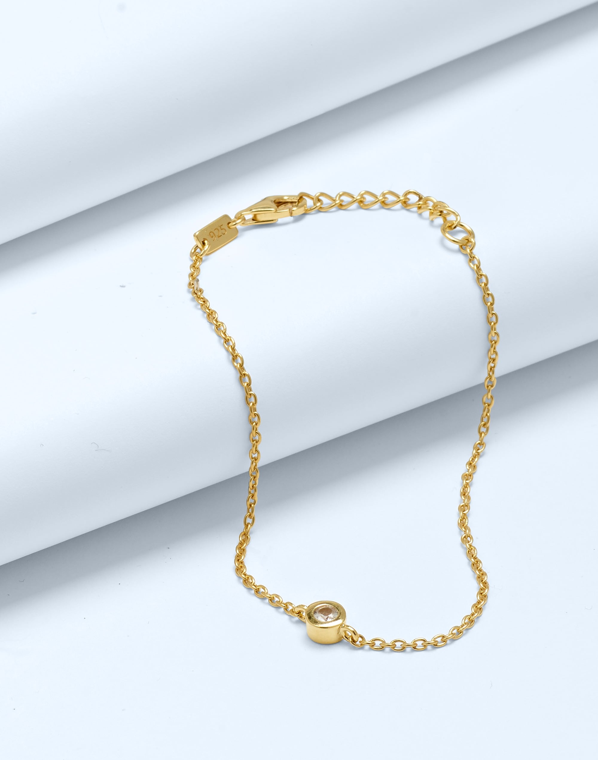 Mw Demi-fine Bezel Set Station Necklace In 14k Gold