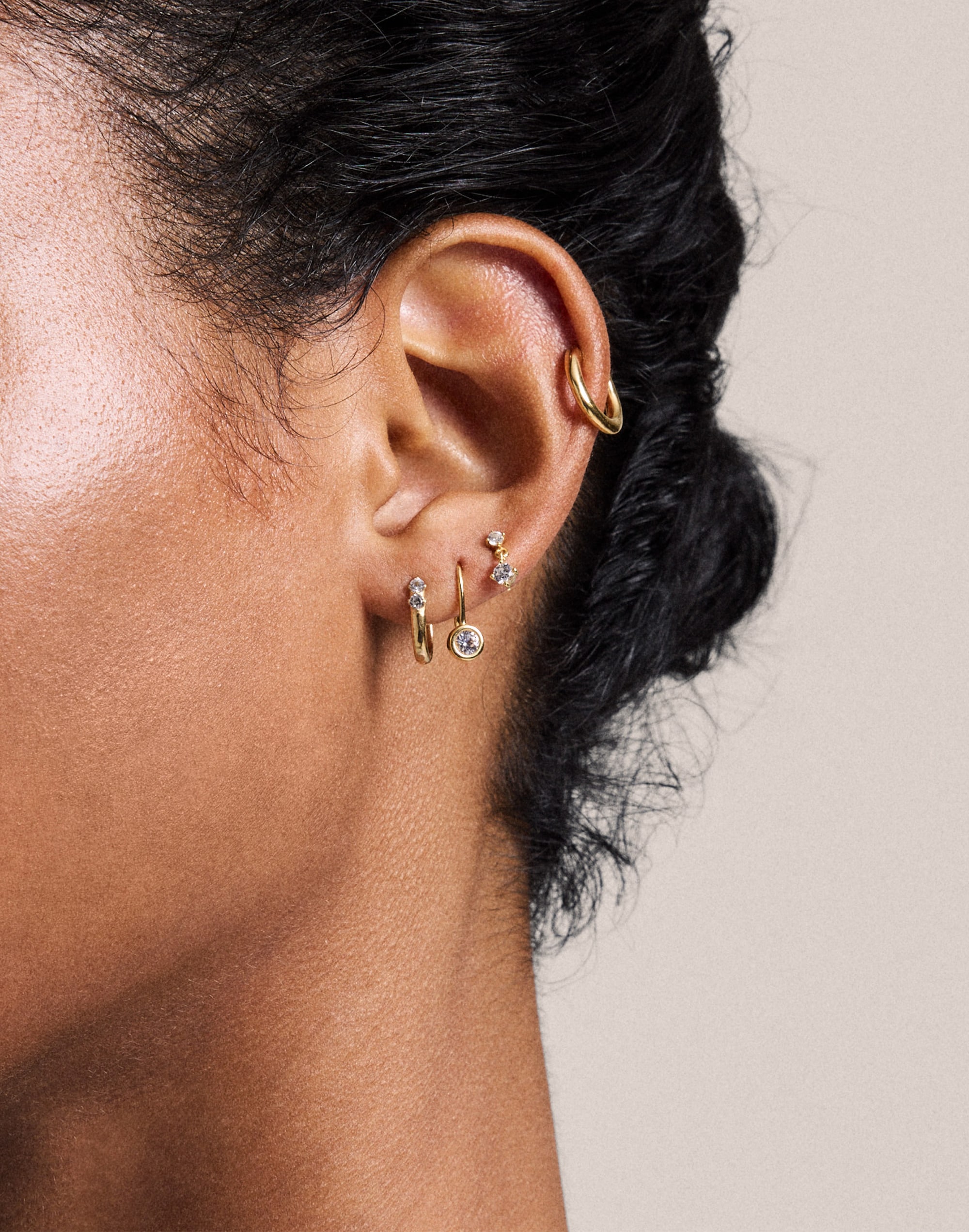 Demi-Fine Huggie Hoop Earrings