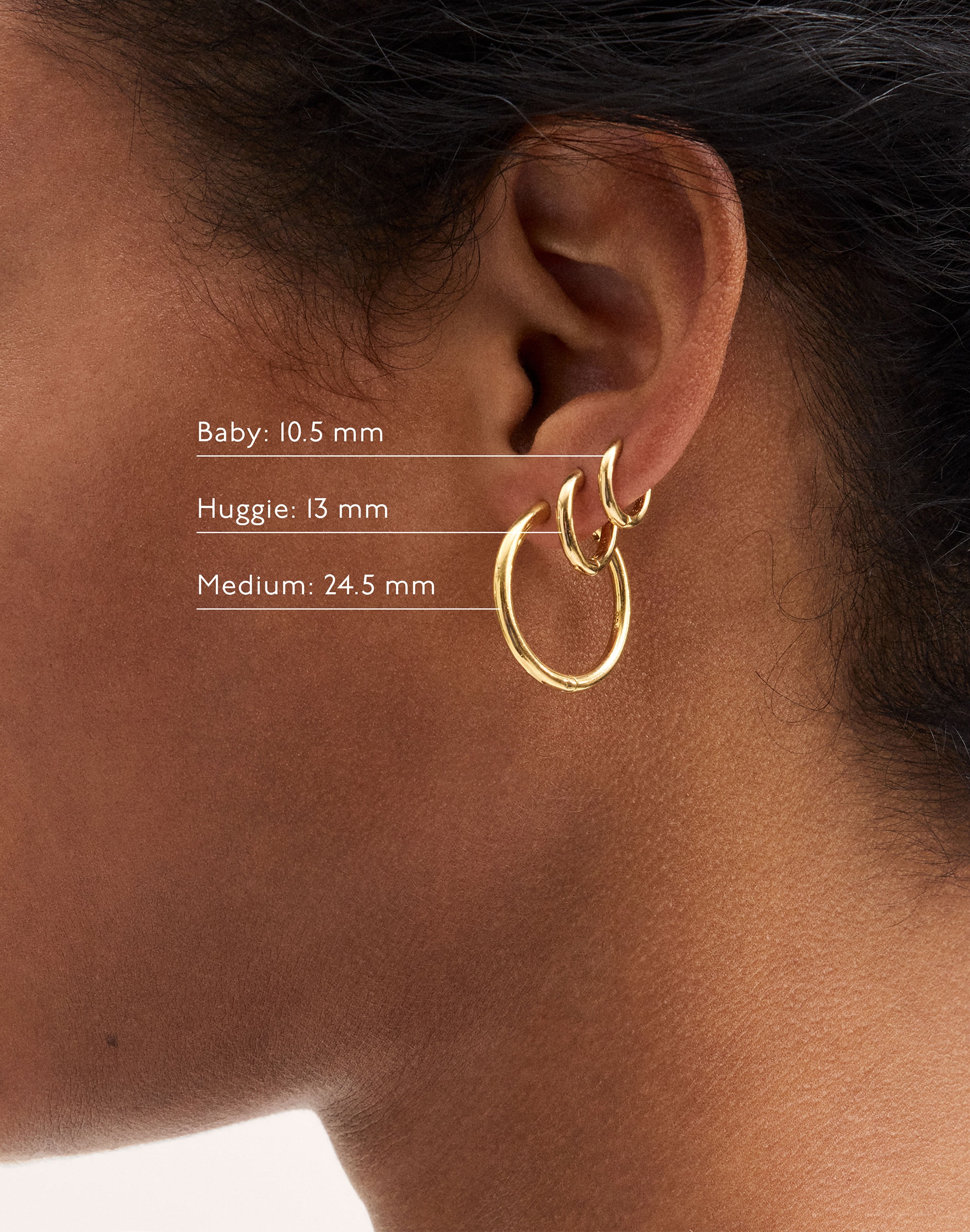 Demi-Fine Huggie Hoop Earrings