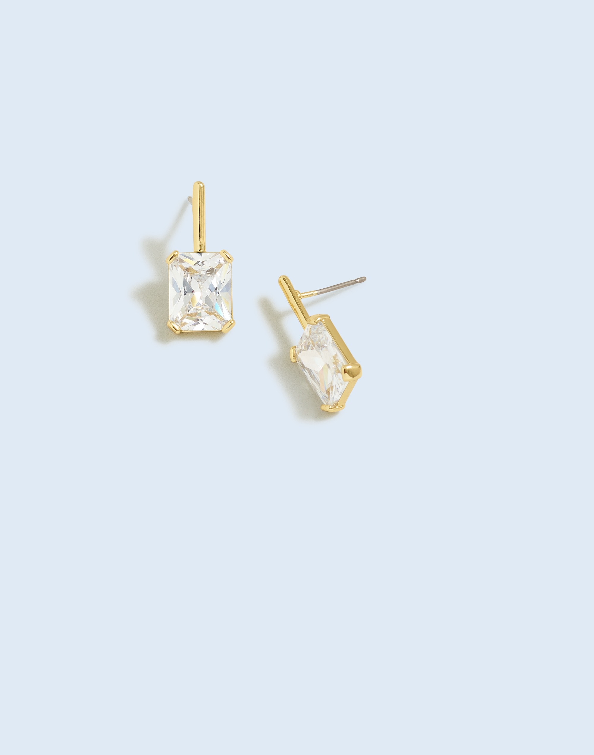 Mw Crystal Statement Drop Earrings In Pale Gold