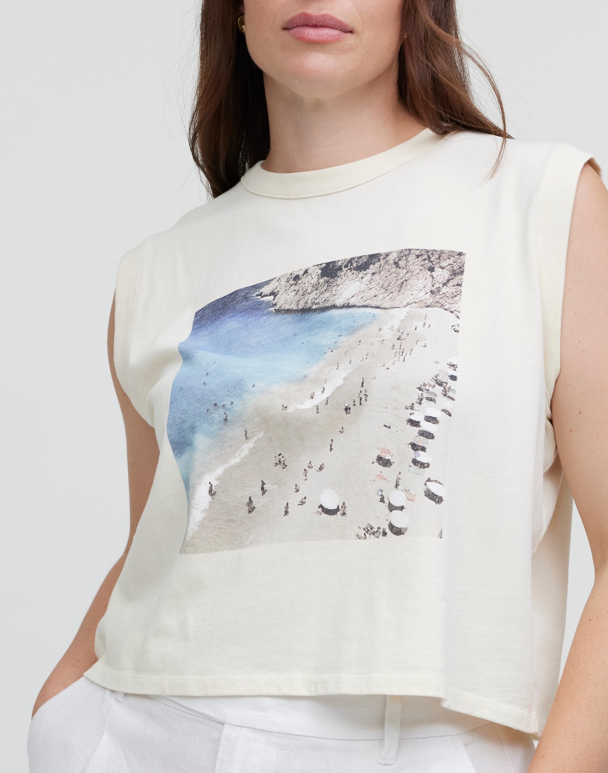 Graphic Crewneck Muscle Tee