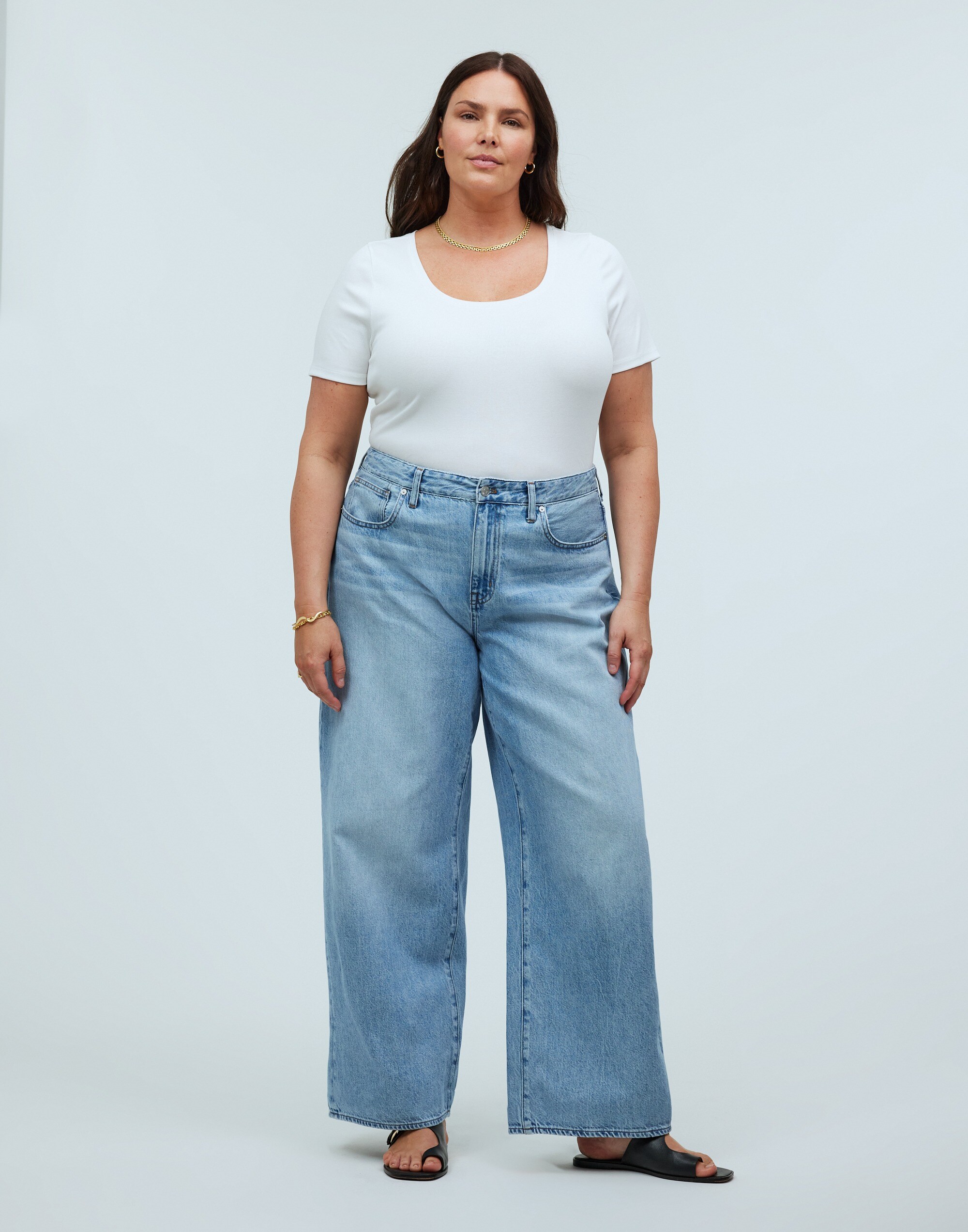 Supima&reg; Rib Scoopneck Tee