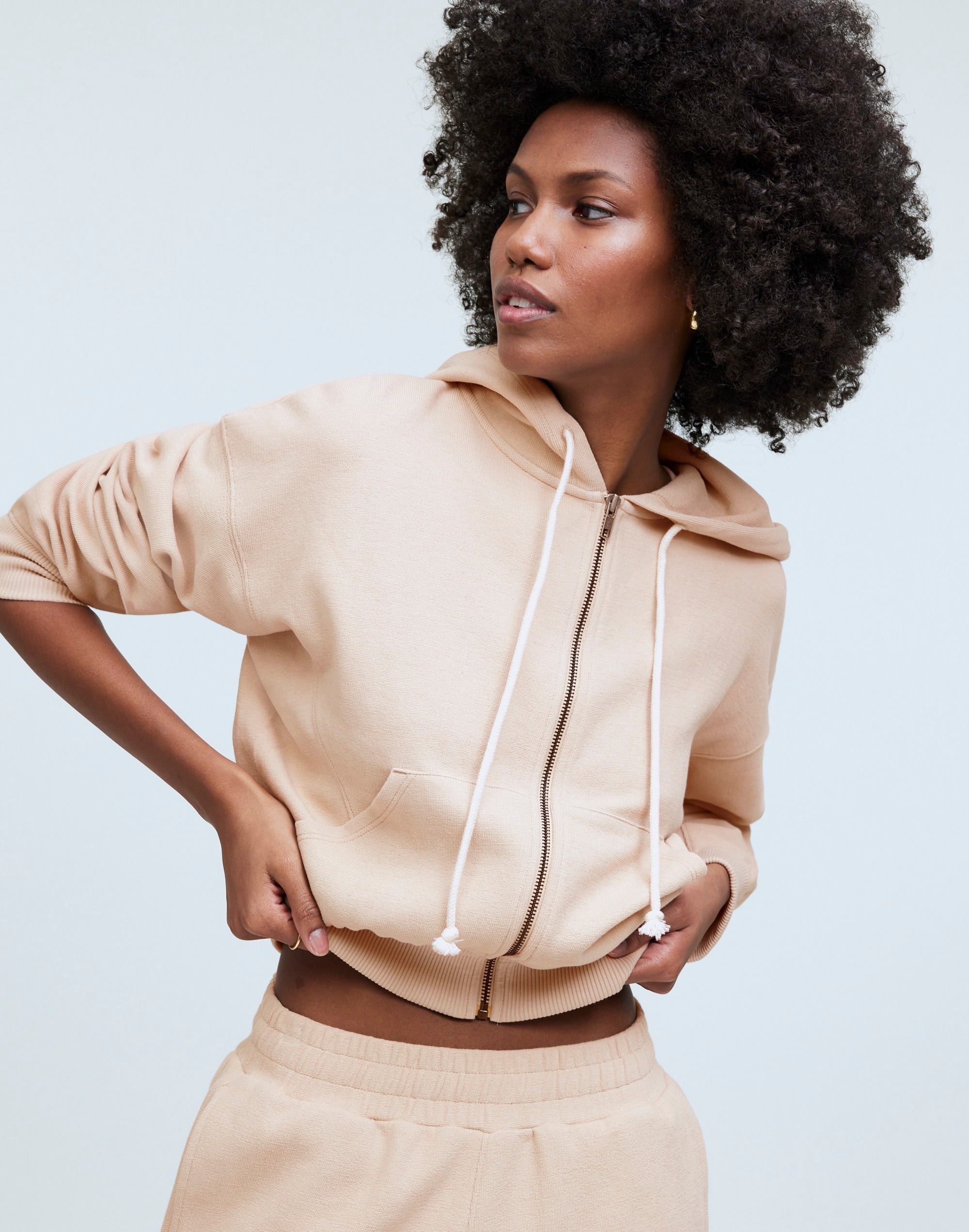 Zip-Front Hooded Sweatshirt: Botanical Dye Edition