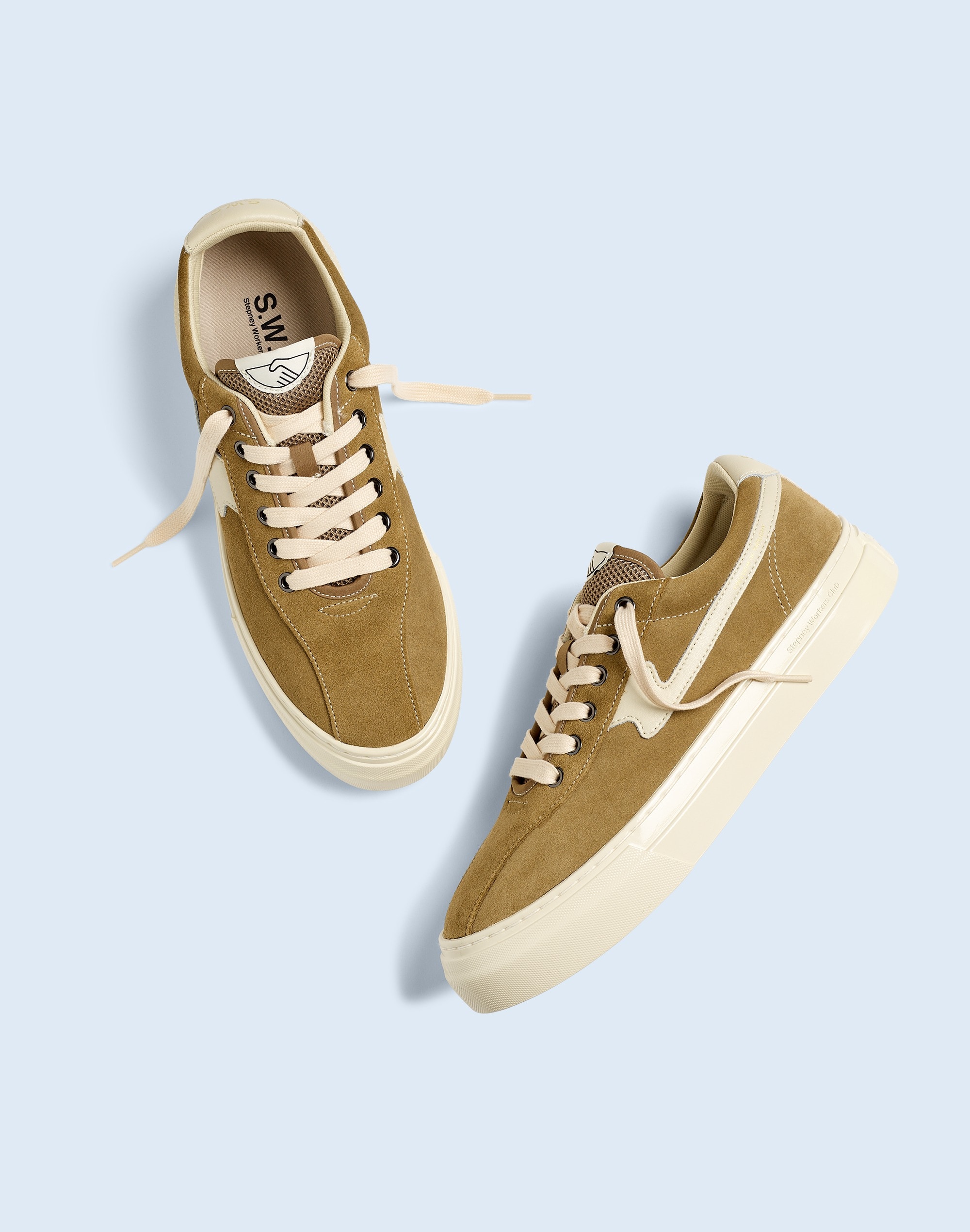 Shop Mw Stepney Workers Club Dellow S-strike Cup Sneakers In Desert And Ecru