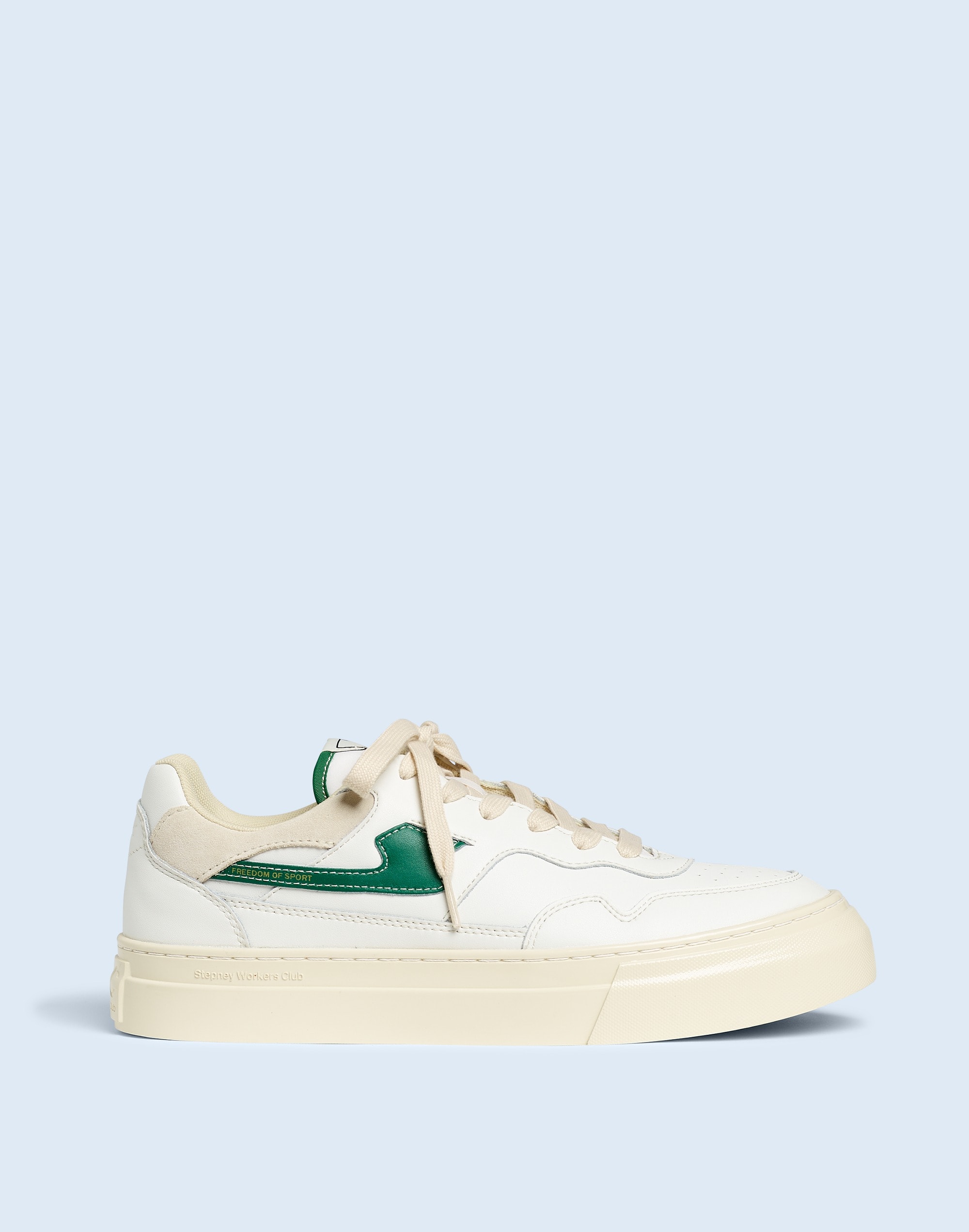 Mw Stepney Workers Club Pearl S-strike Sneakers In White And Green