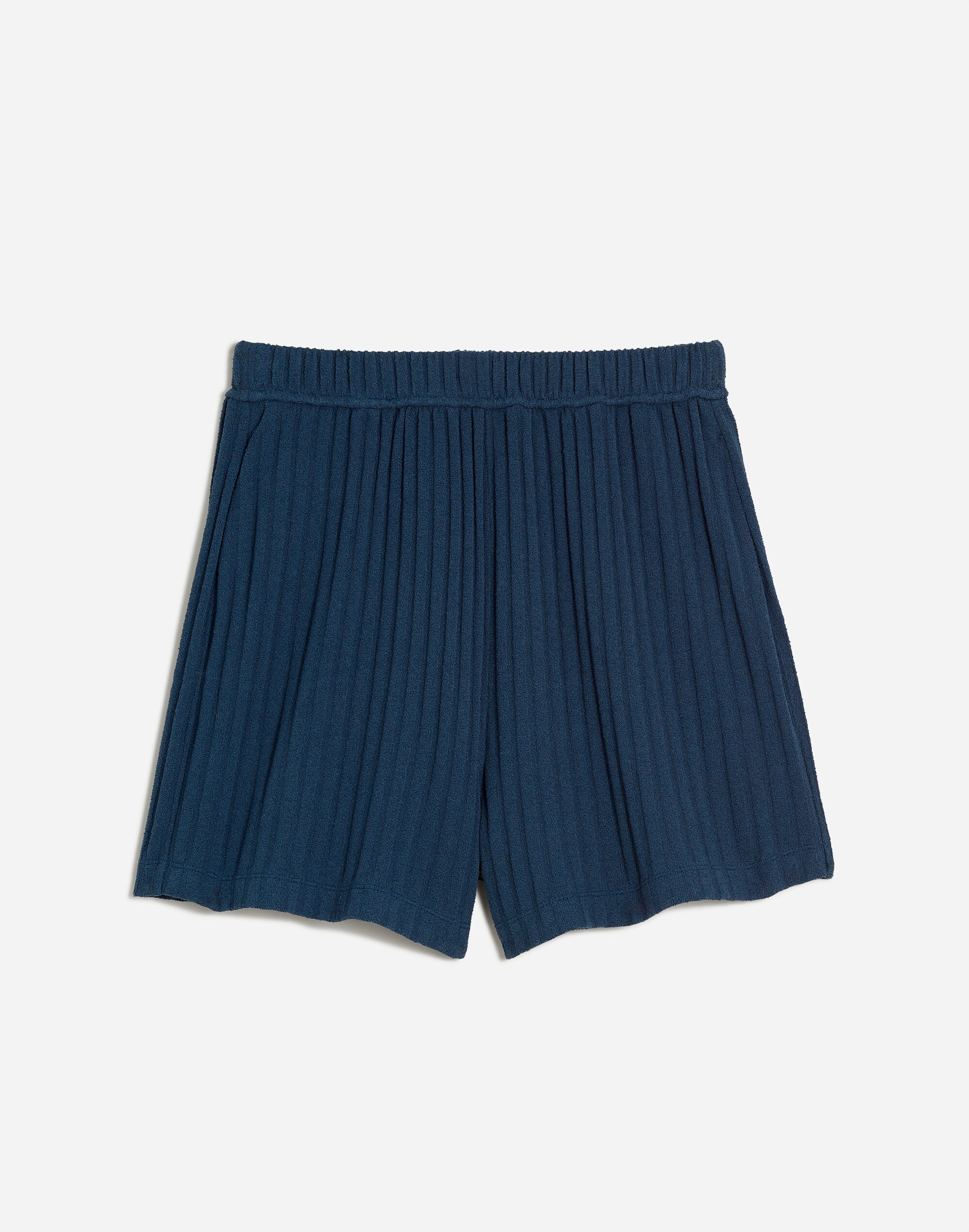 Boucl&eacute; Ribbed Pull-On Shorts
