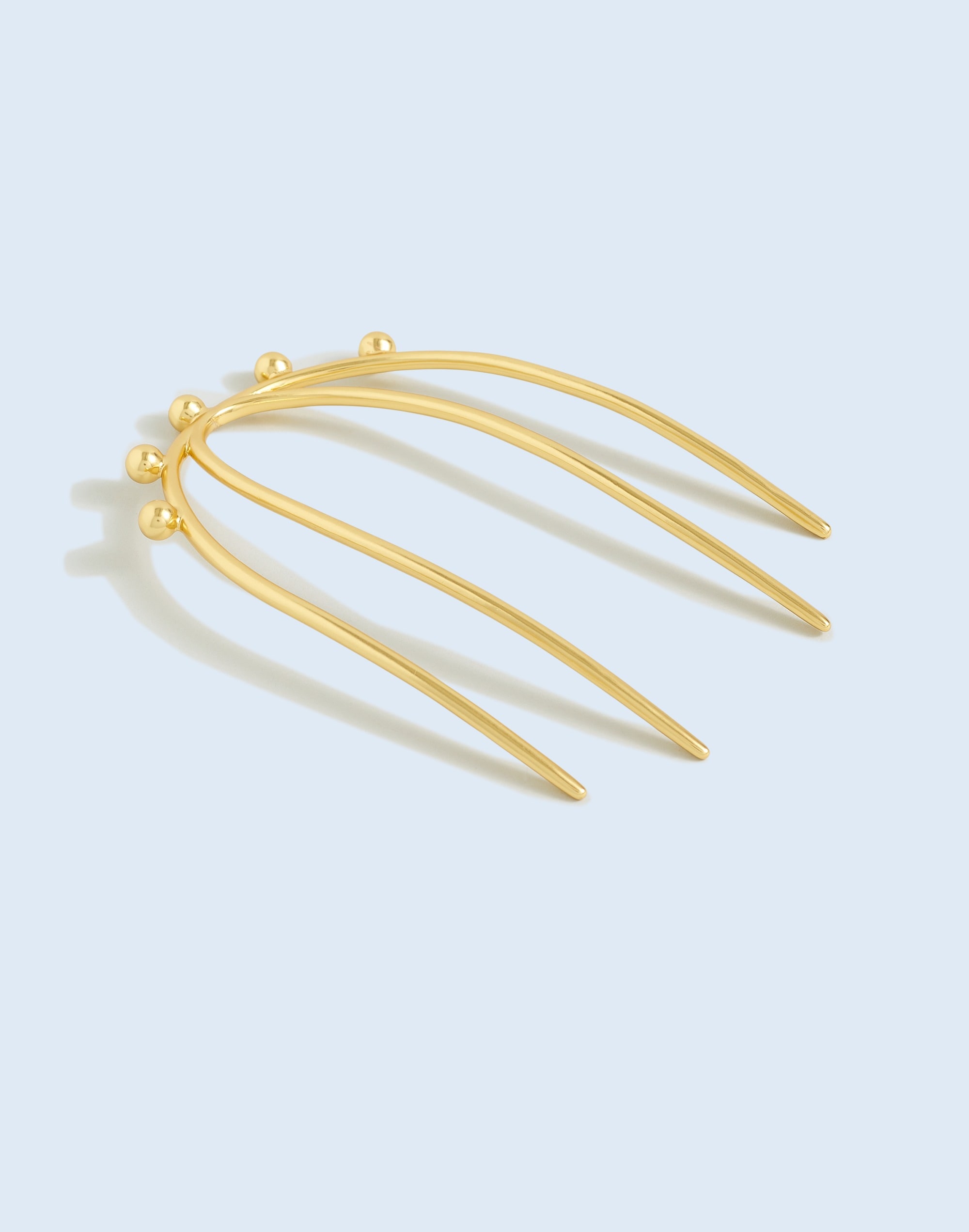 Mw Dotted Four-prong French Hair Pin In Gold