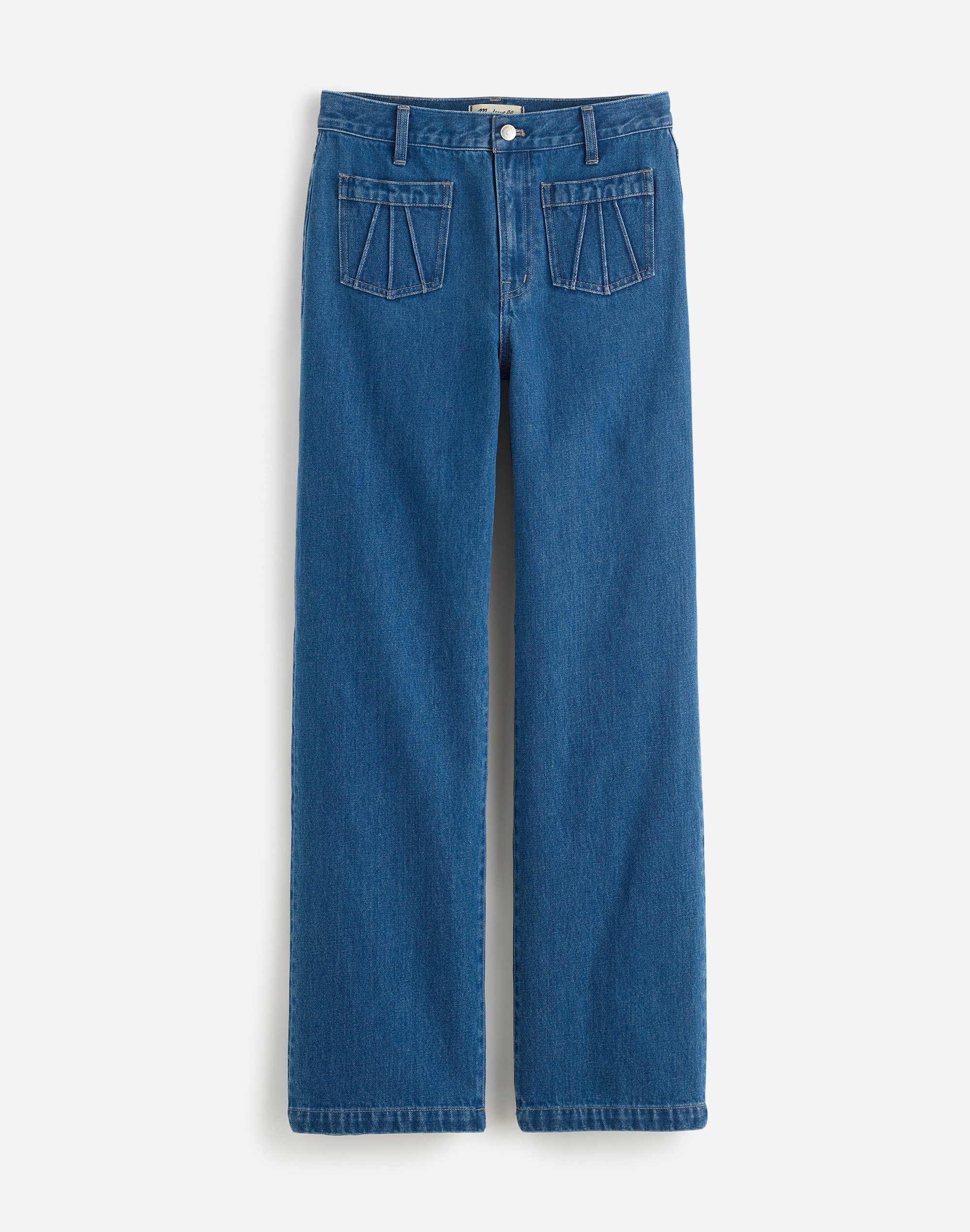 The Perfect Vintage Wide-Leg Jean in Lape Wash: Patch Pocket Edition