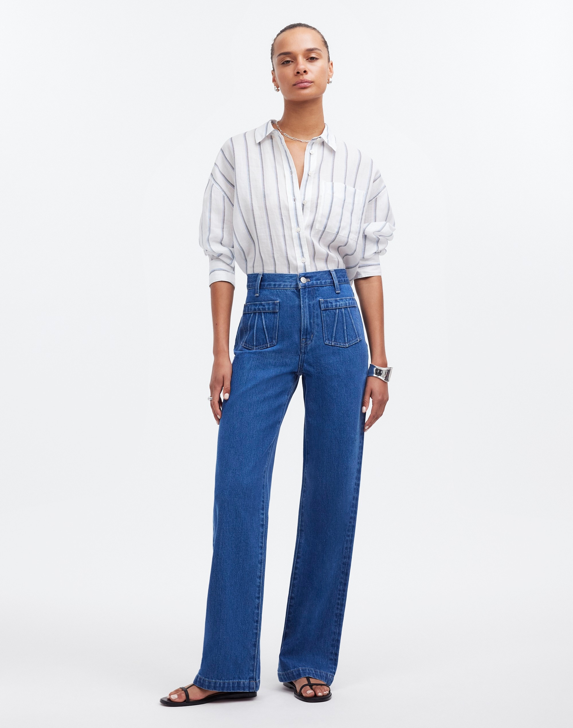 Mw The Perfect Vintage Wide-leg Jean In Blue