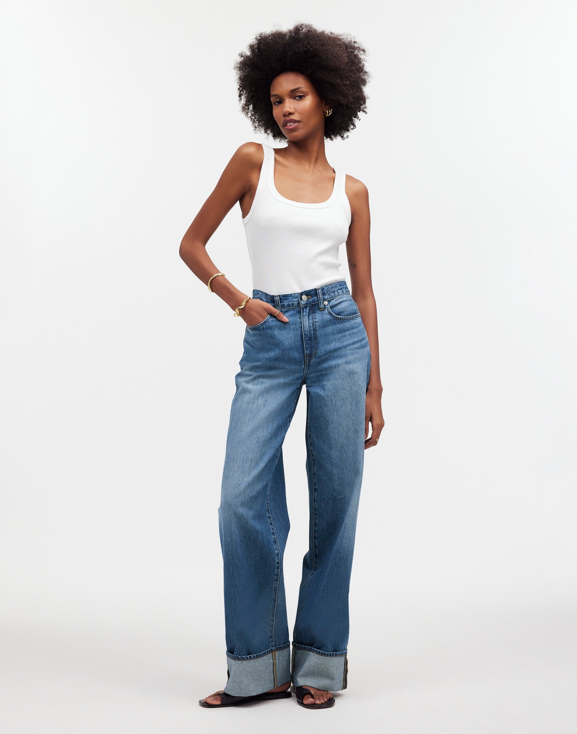 Superwide-Leg Jeans in Fannin Wash