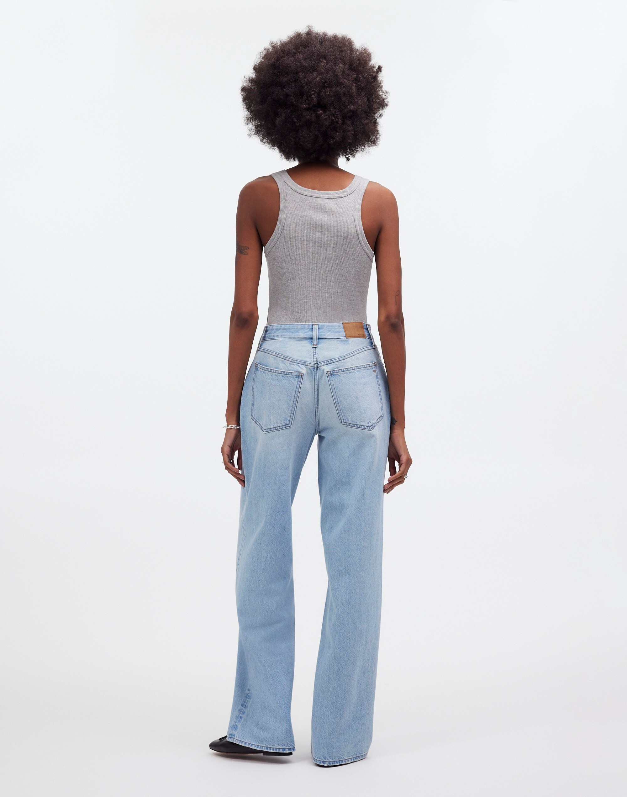 Superwide-Leg Jeans in Cather Wash: Button-Front Edition