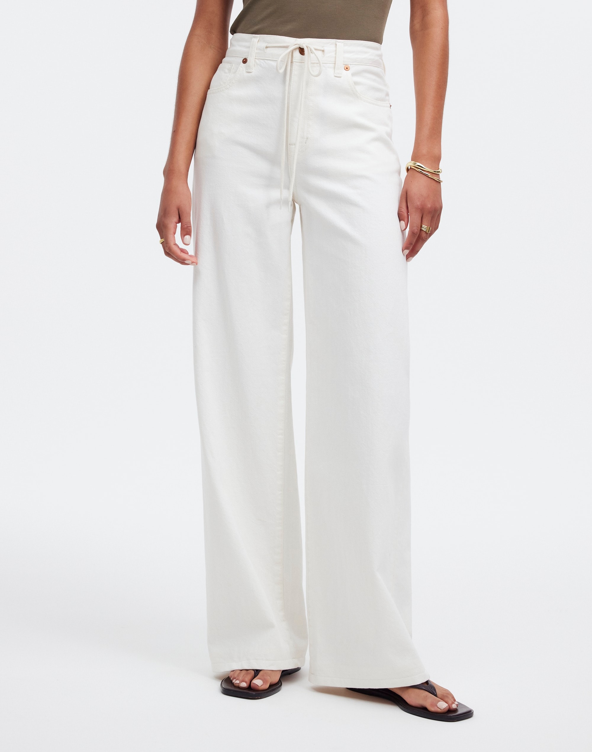 Superwide-Leg Jeans: Drawstring Edition