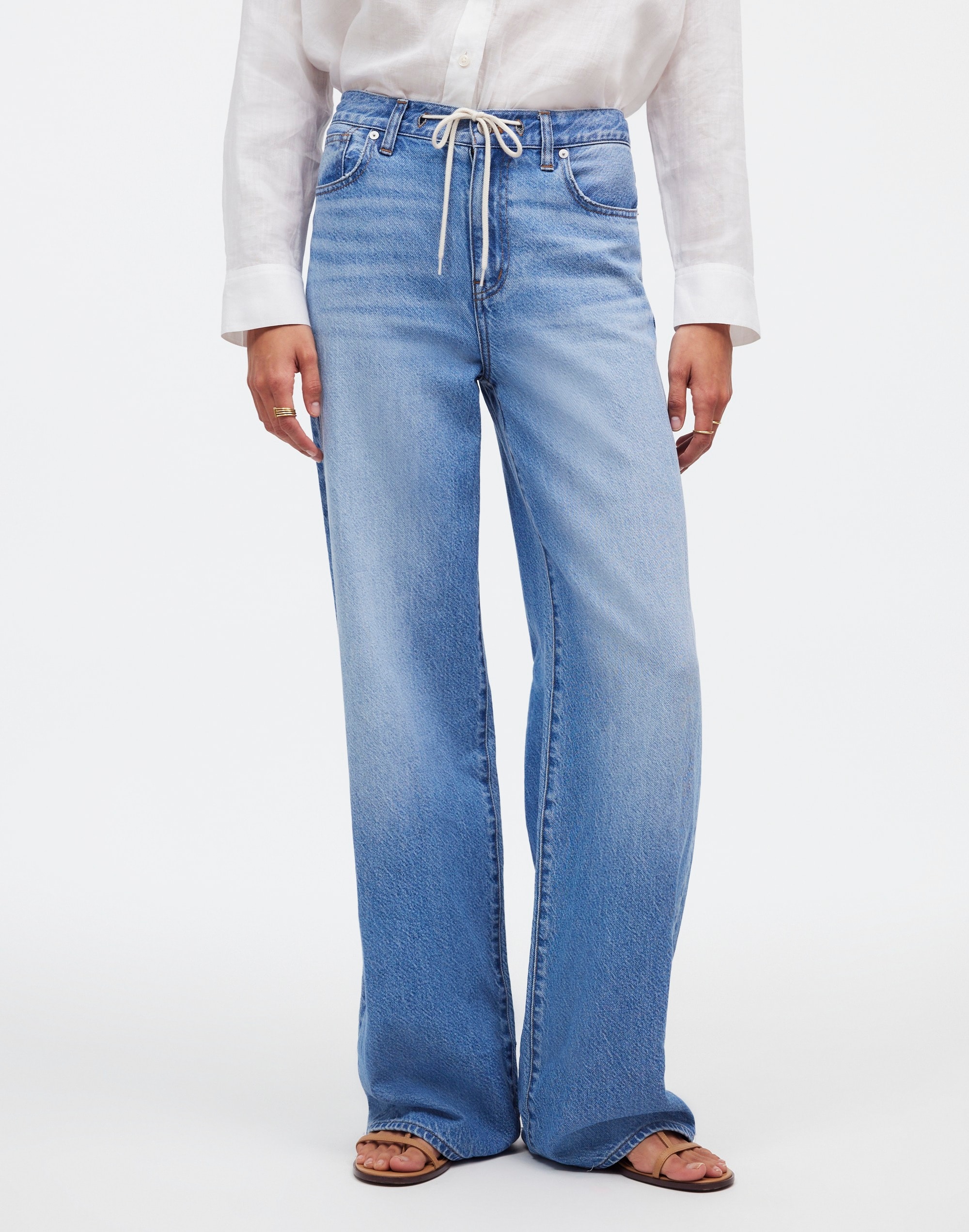 Superwide-Leg Jeans: Drawstring Edition
