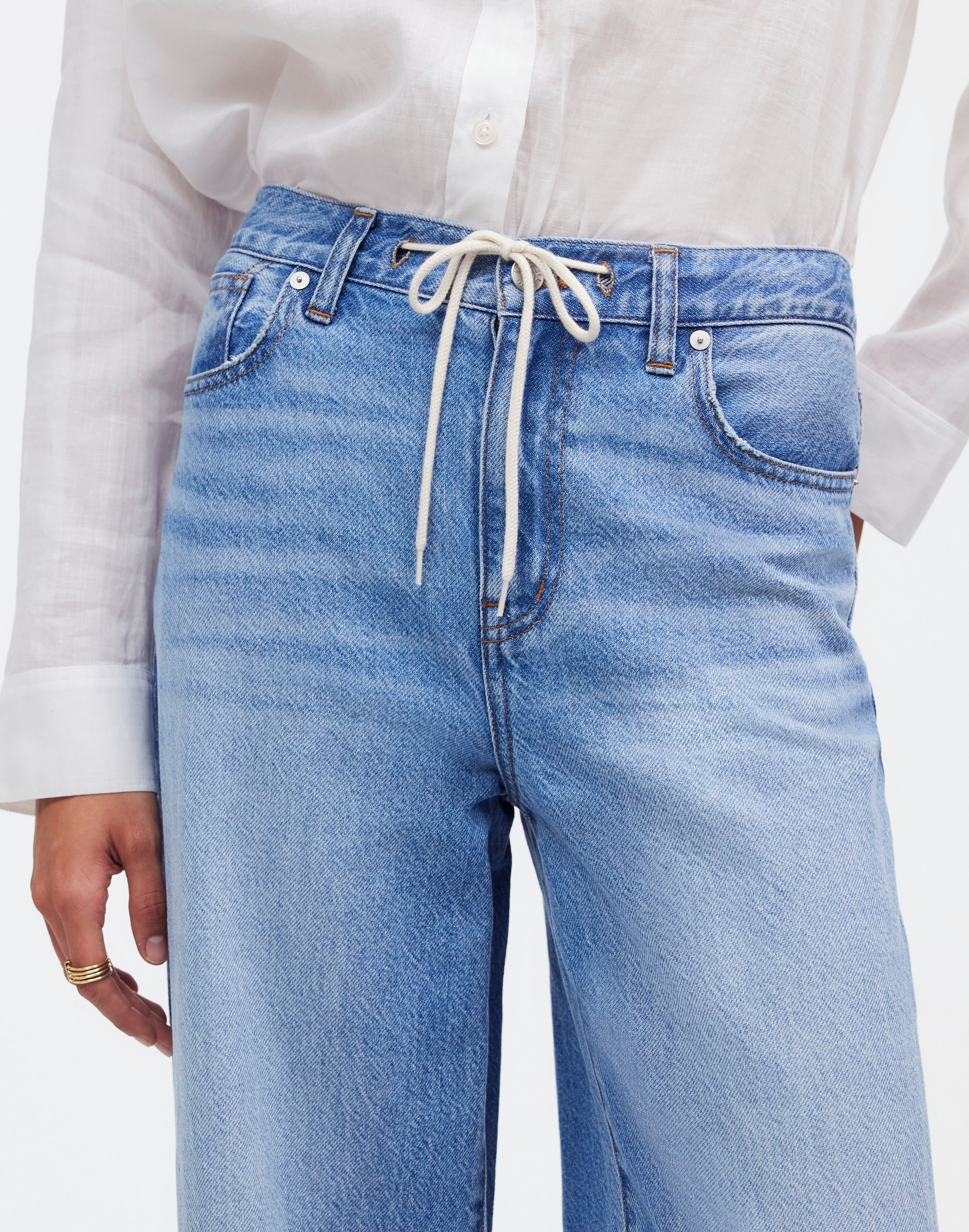Superwide-Leg Jeans: Drawstring Edition