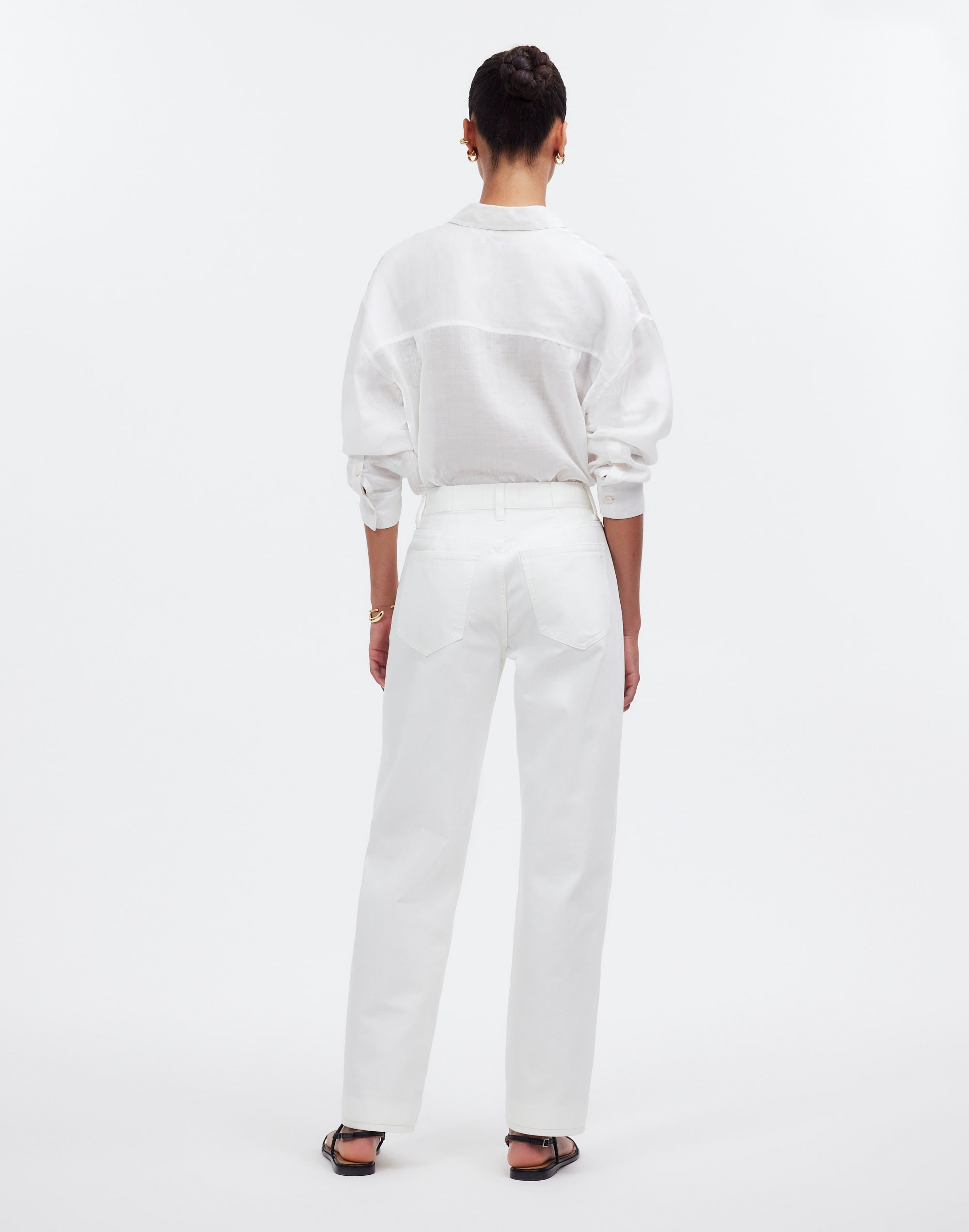 Low-Slung Straight Jeans