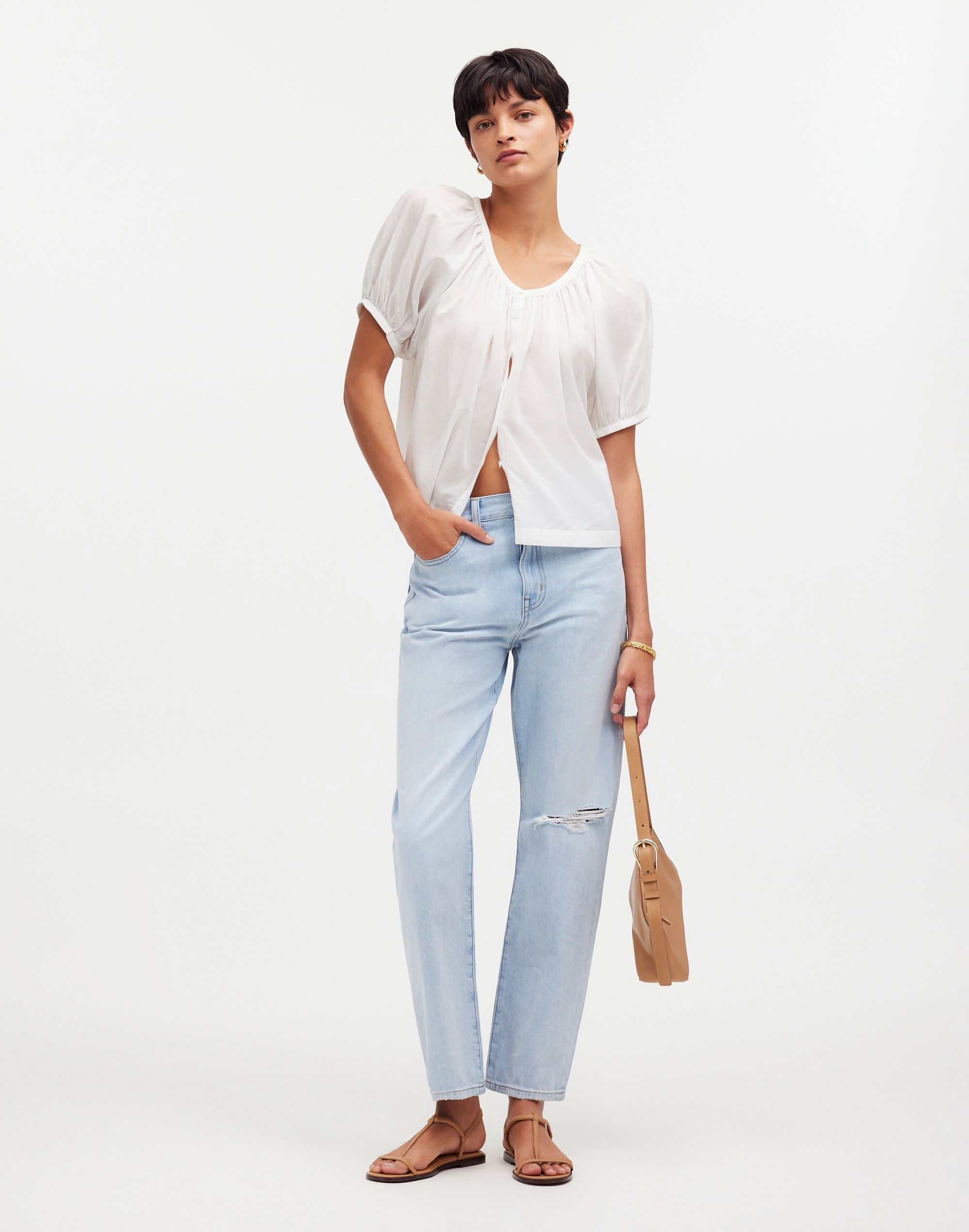 Mw 'the ''90s Straight Crop Jean In Fitzgerald Wash