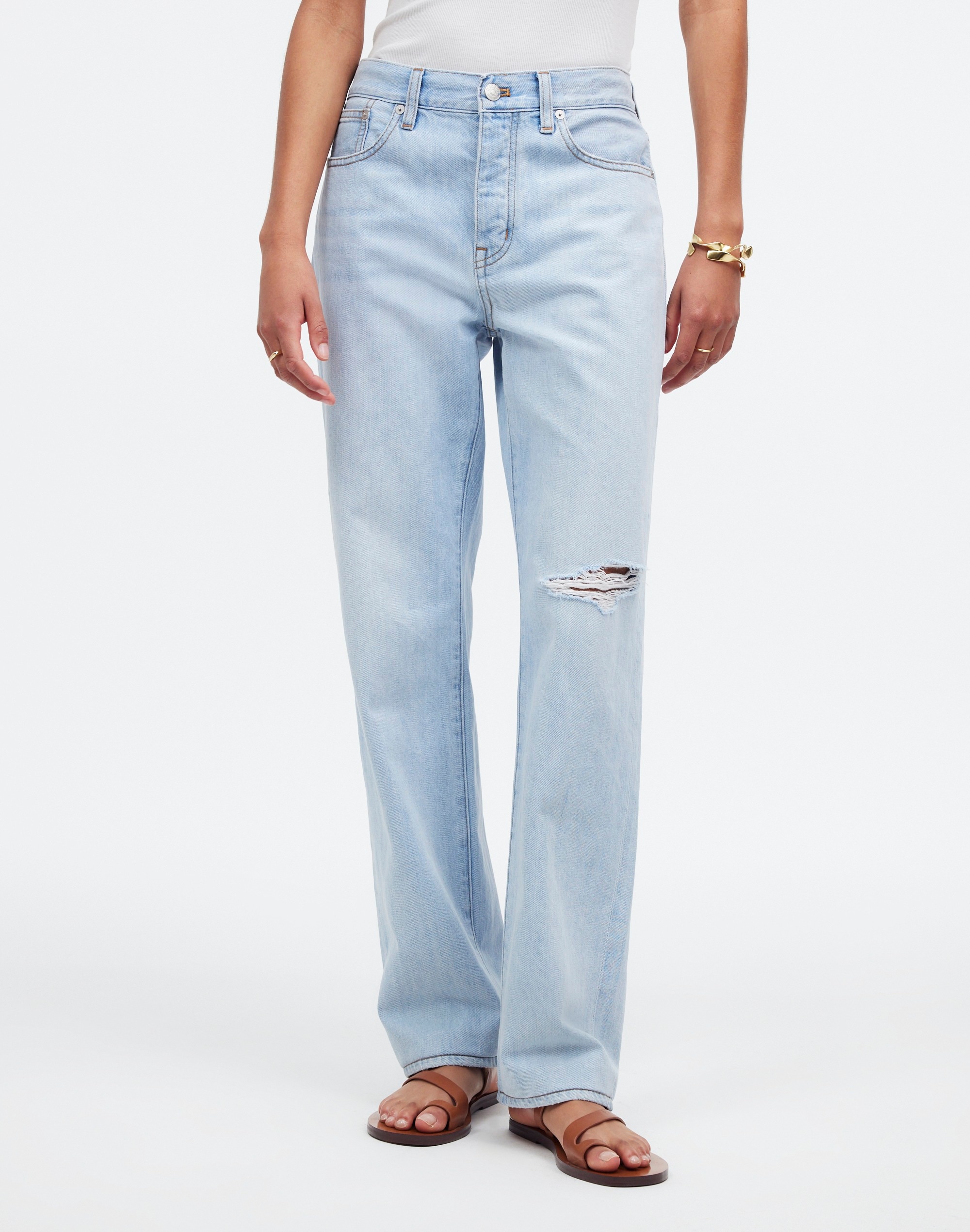 Mw Low-slung Straight Jeans In Fitzgerald Wash