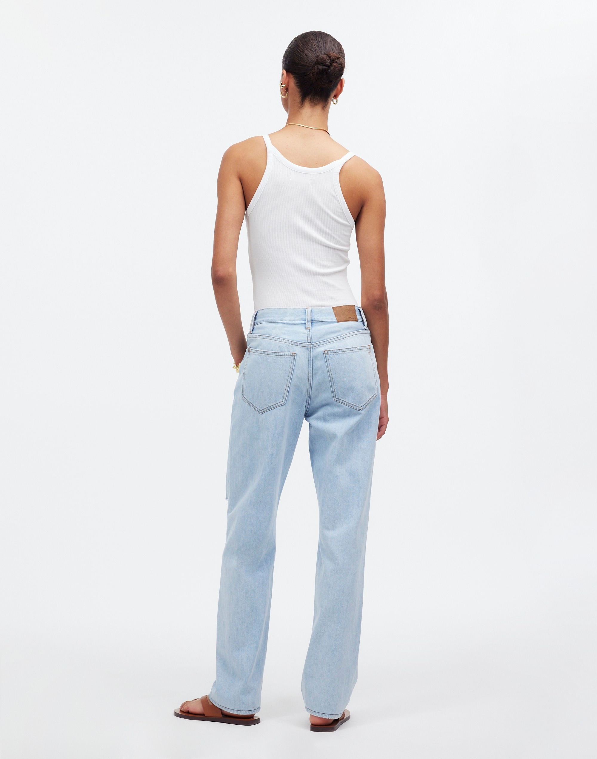 Low-Slung Straight Jeans