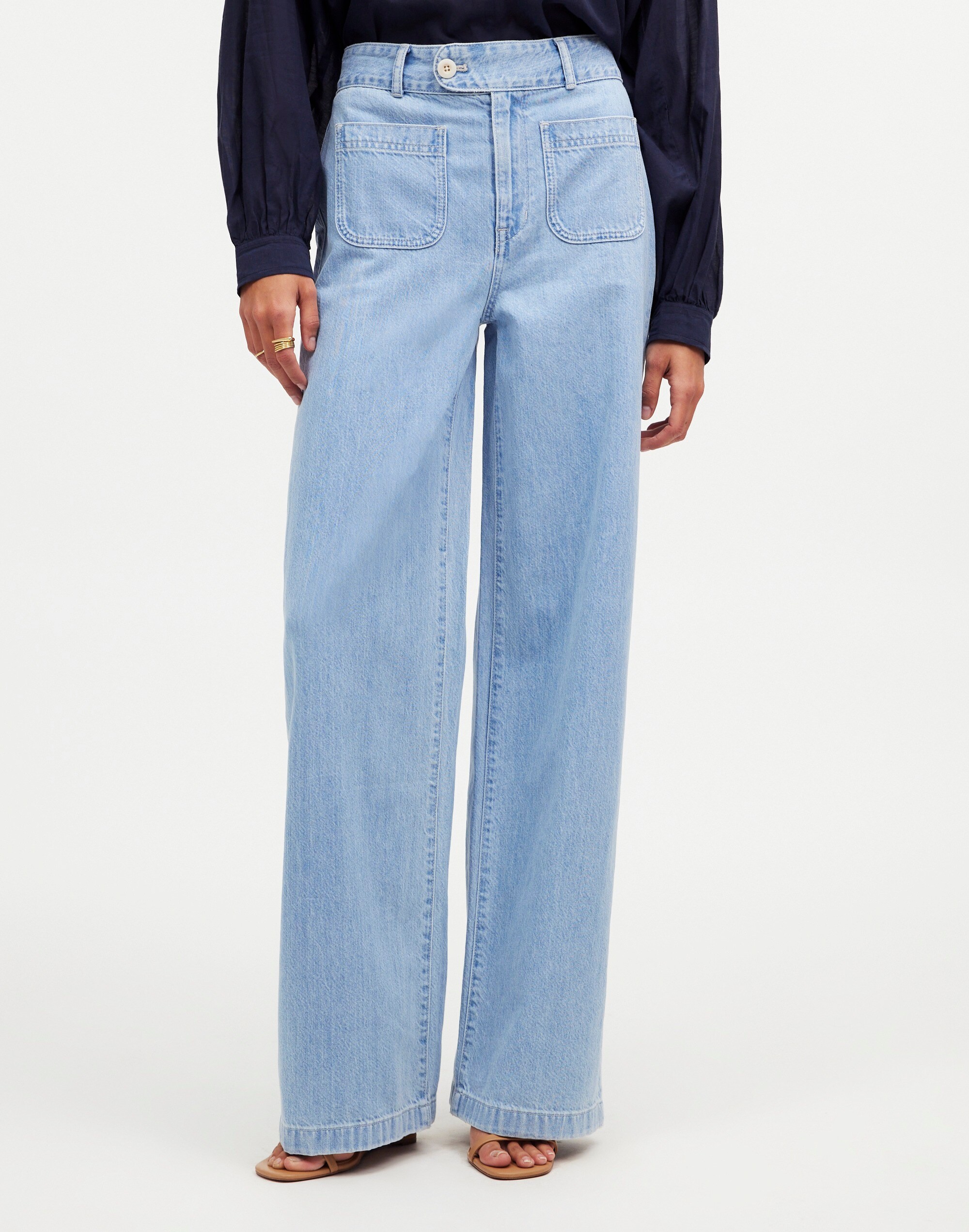 Baggy Straight Jeans in Bellridge Wash: Patch Pocket Edition