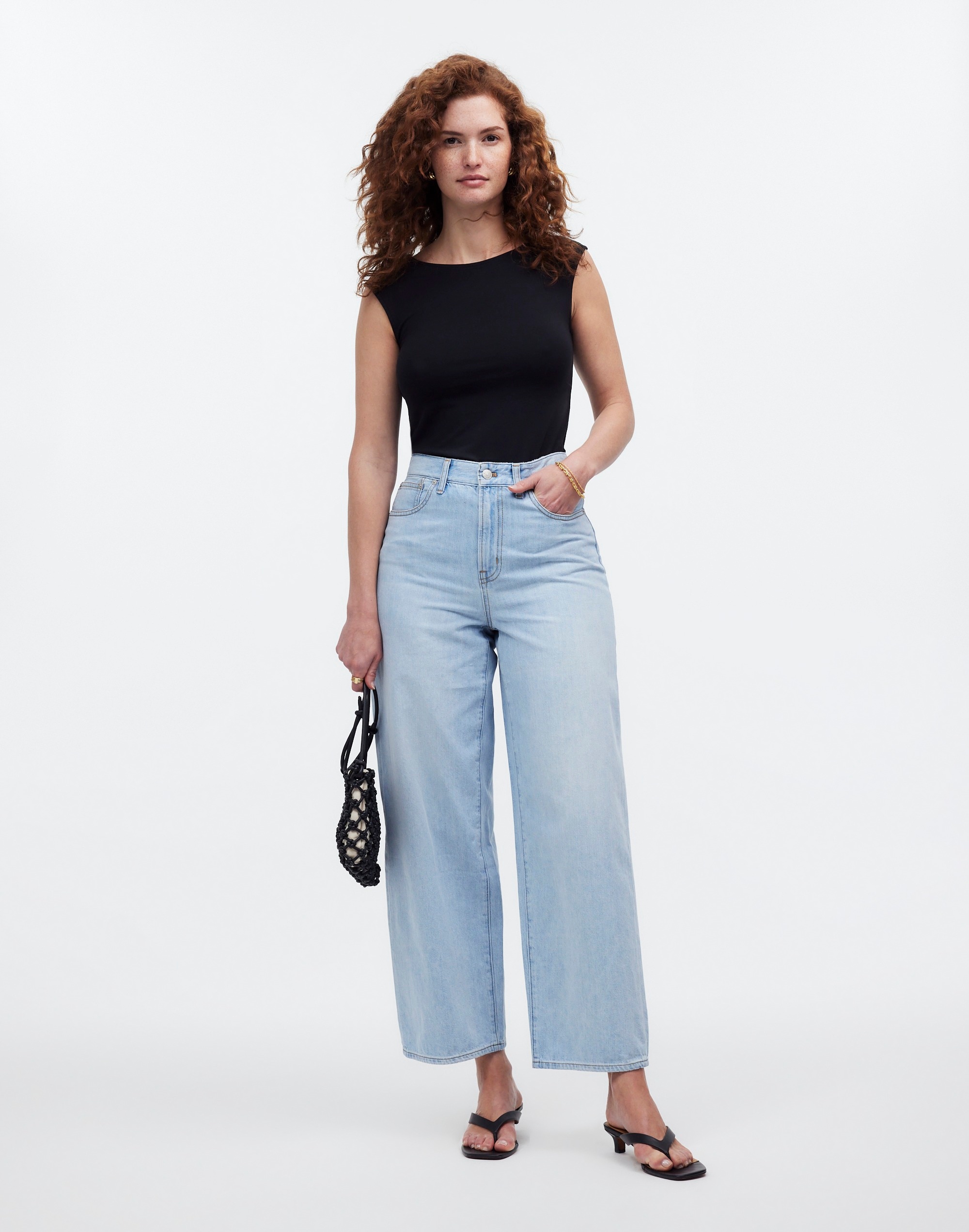 Mw The Curvy Perfect Vintage Wide-leg Crop Jean In Fitzgerald Wash