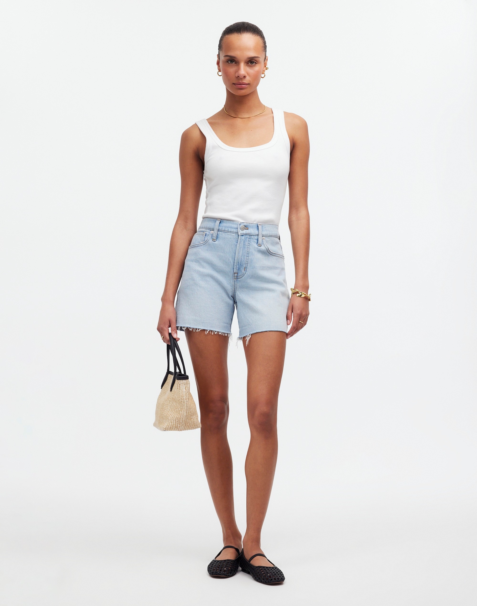 Shop Mw The Perfect Vintage Jean Short In Fitzgerald Wash