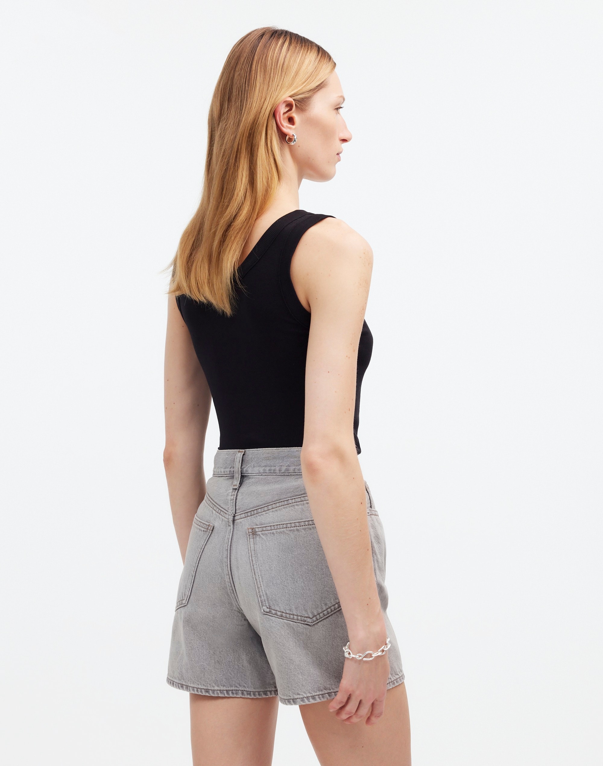 The '90s Mid-Length Jean Short in Heywood Wash