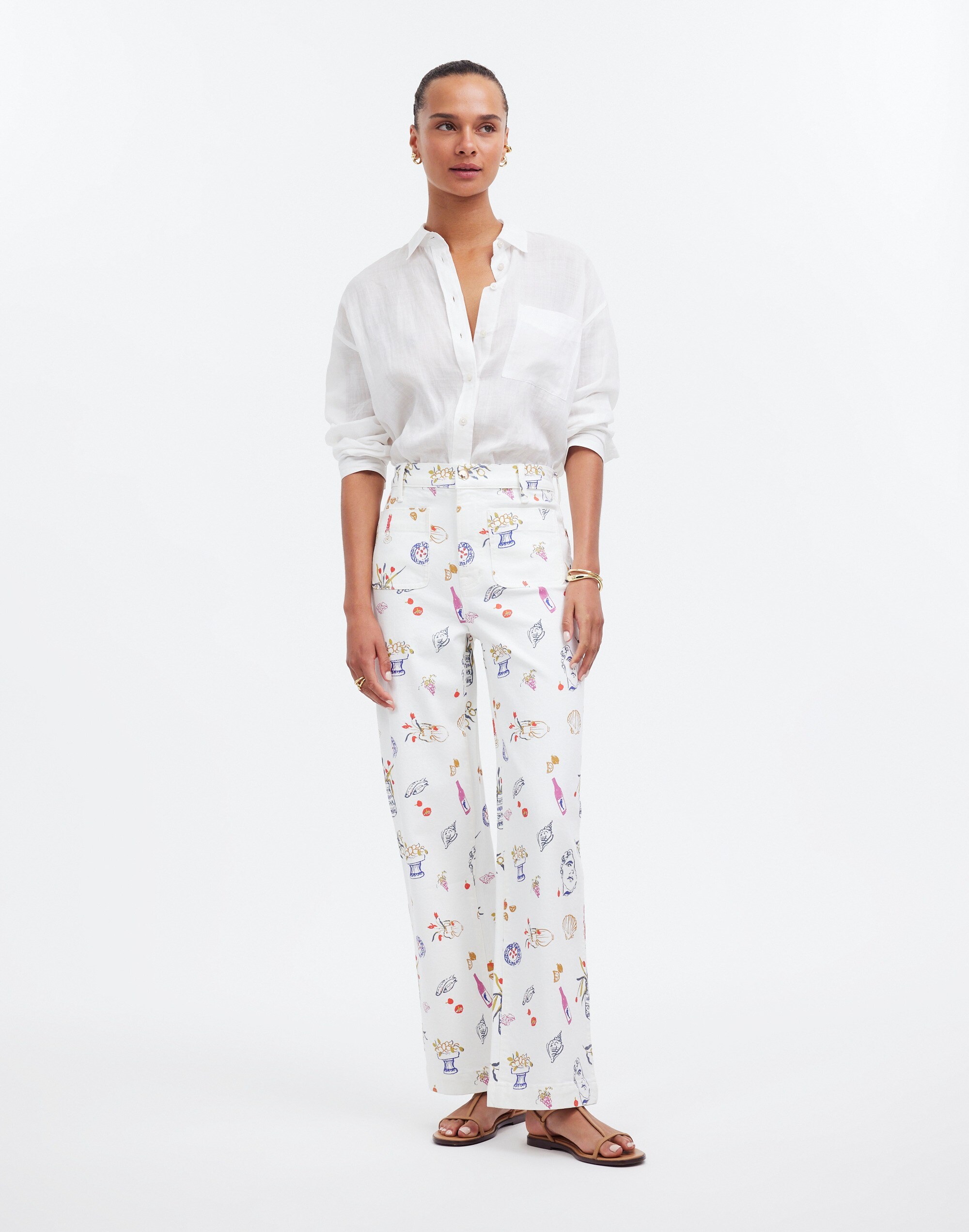 Madewell x Lisa Says Gah! The Perfect Vintage Wide-Leg Crop Jean: Printed Edition