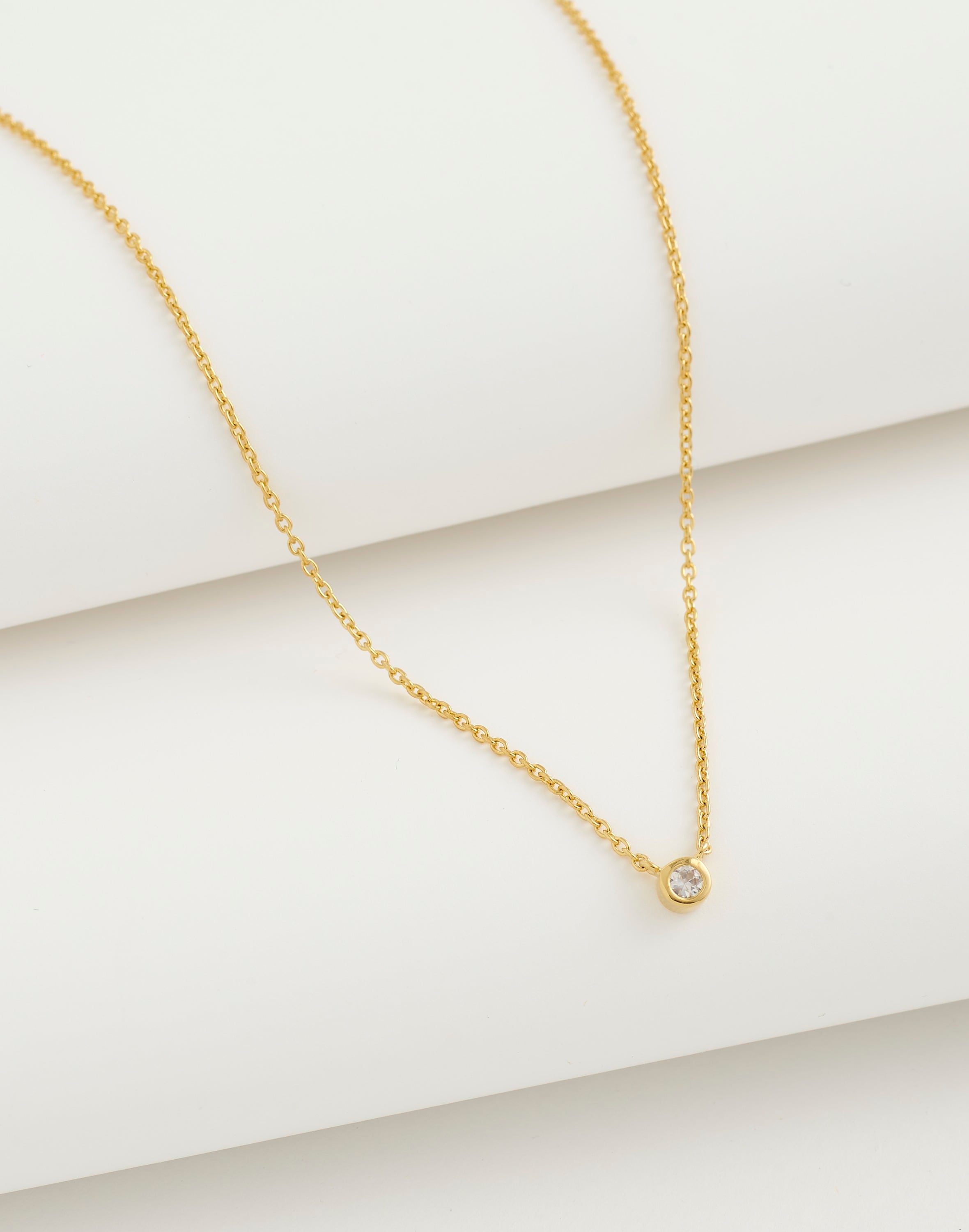 Mw Demi-fine Bezel Set Choker Necklace In Gold