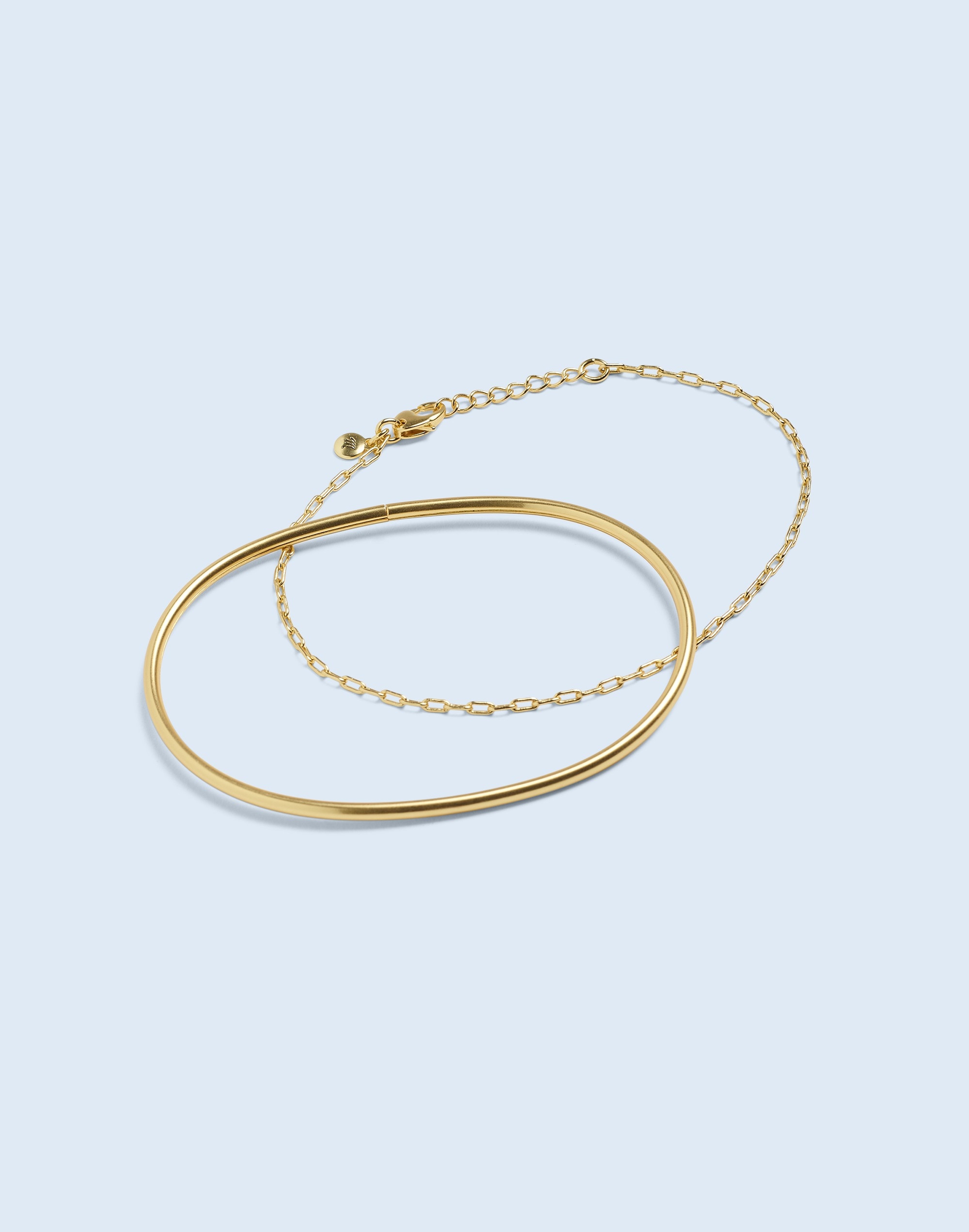 Mw Two-pack Cuff Anklet Set In Gold