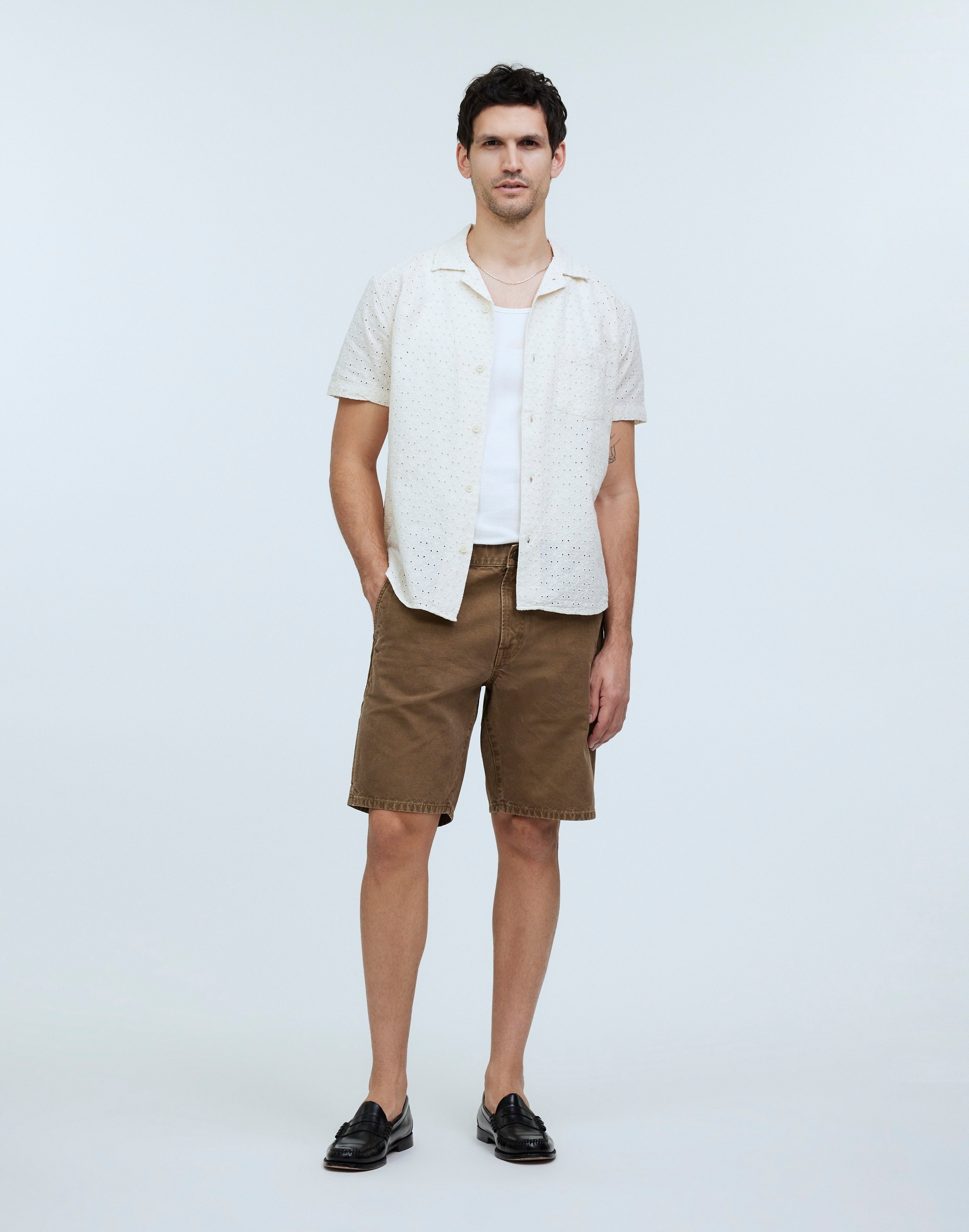 Corridor&reg; Floral Eyelet Short-Sleeve Shirt