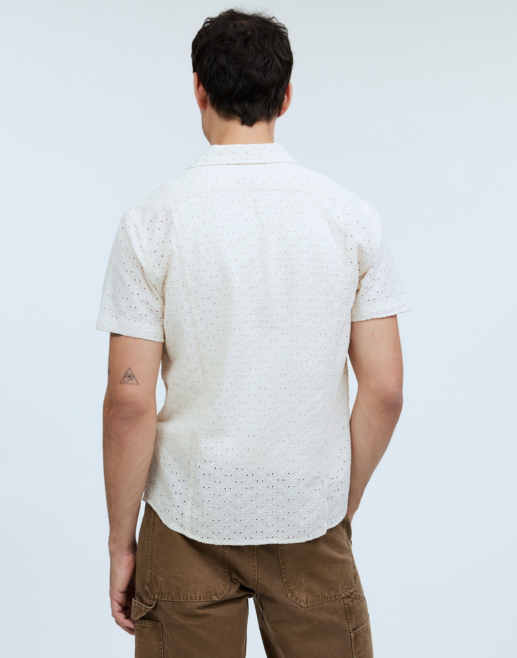 Corridor&reg; Floral Eyelet Short-Sleeve Shirt