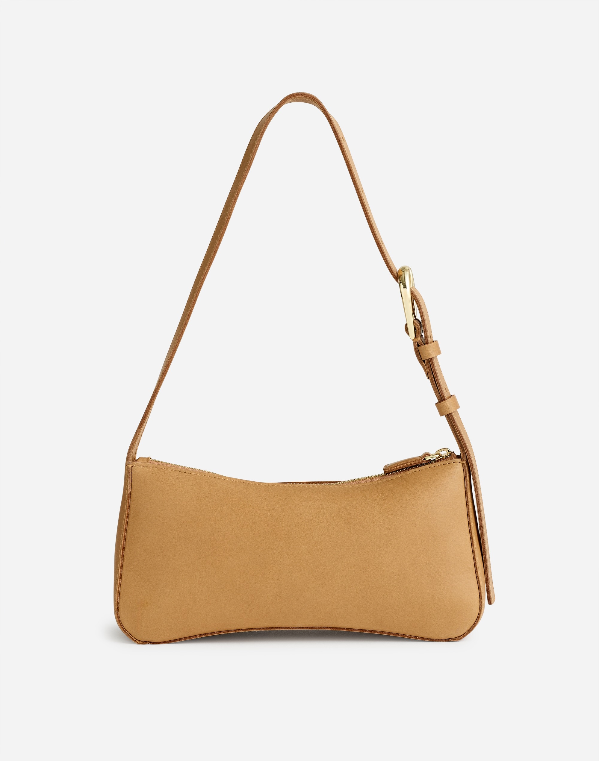 Mw The Sculptural-buckle Shoulder Bag In Amber Brown