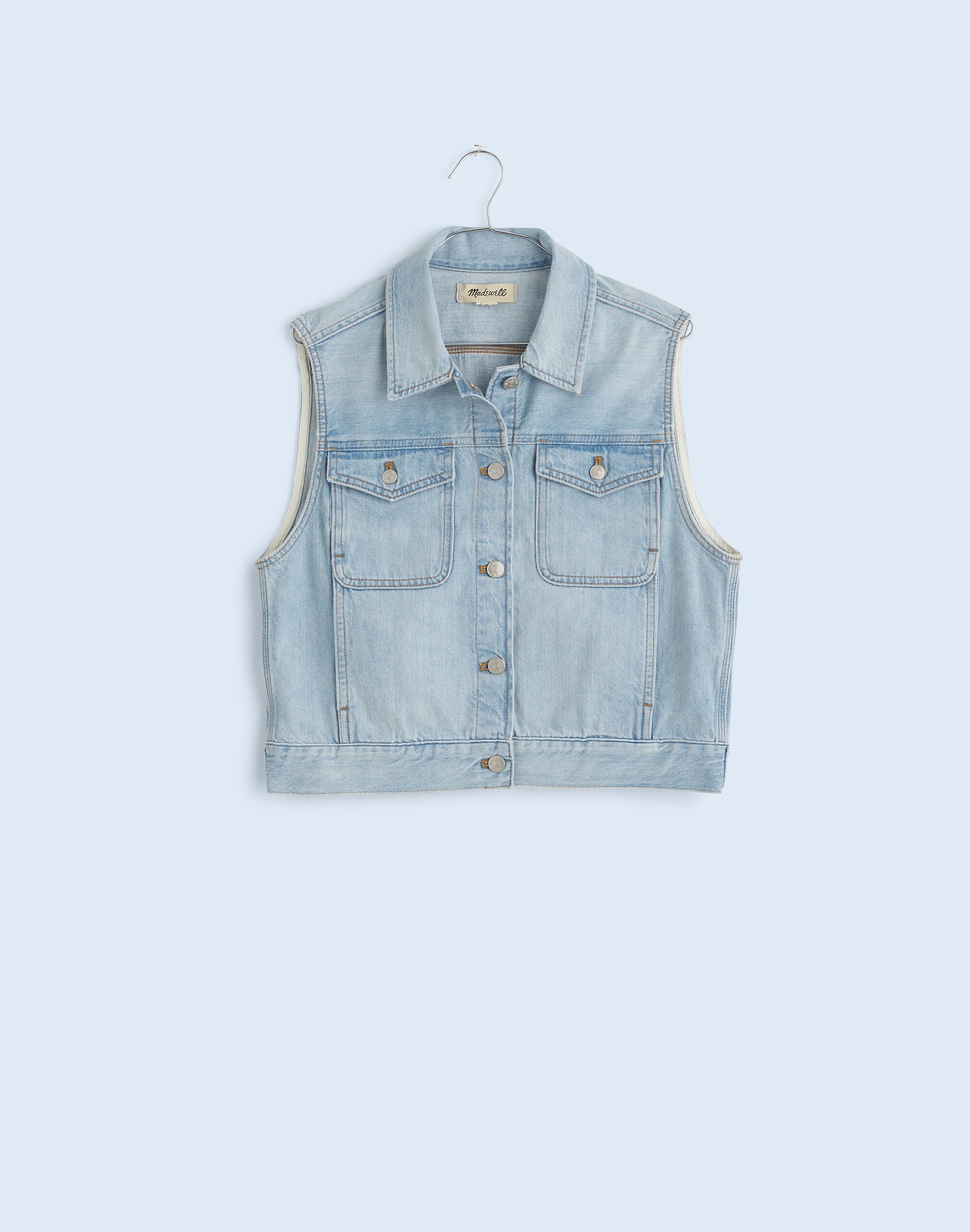 Eco Bio Washed Denim Jumper Vest Eco Bio Washed Denim Jumper Vest