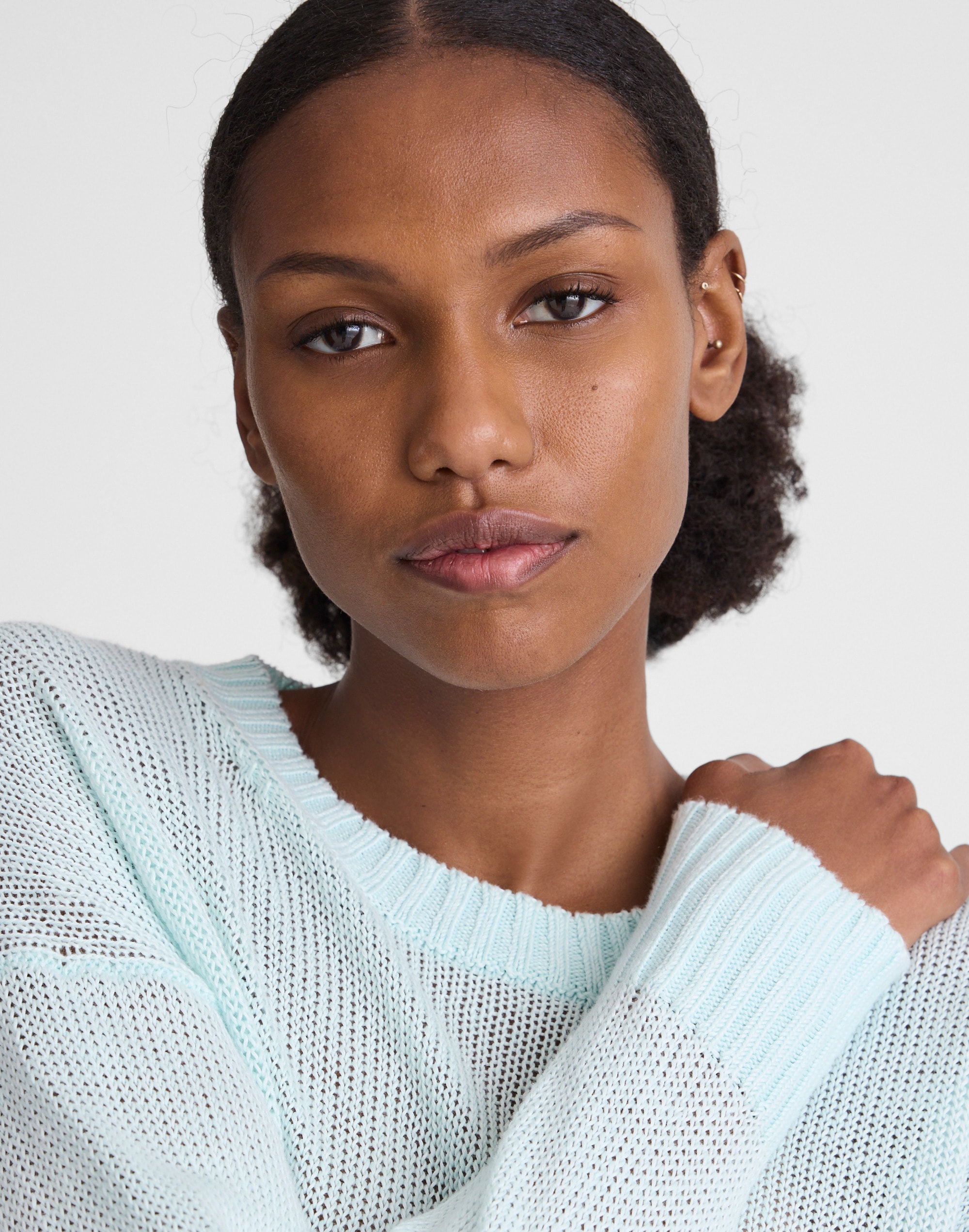 Linen Drop-Shoulder Sweater