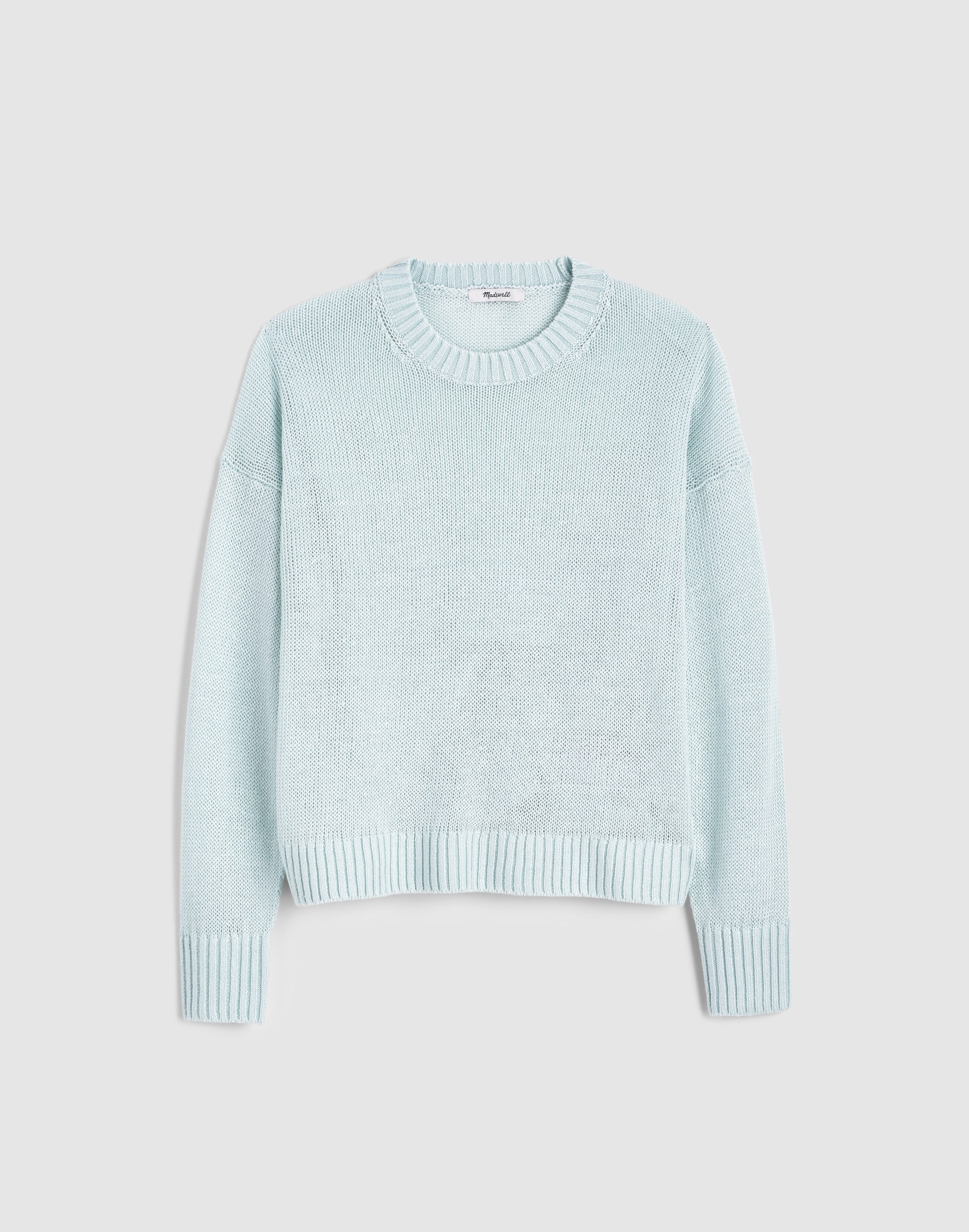 Linen Drop-Shoulder Sweater