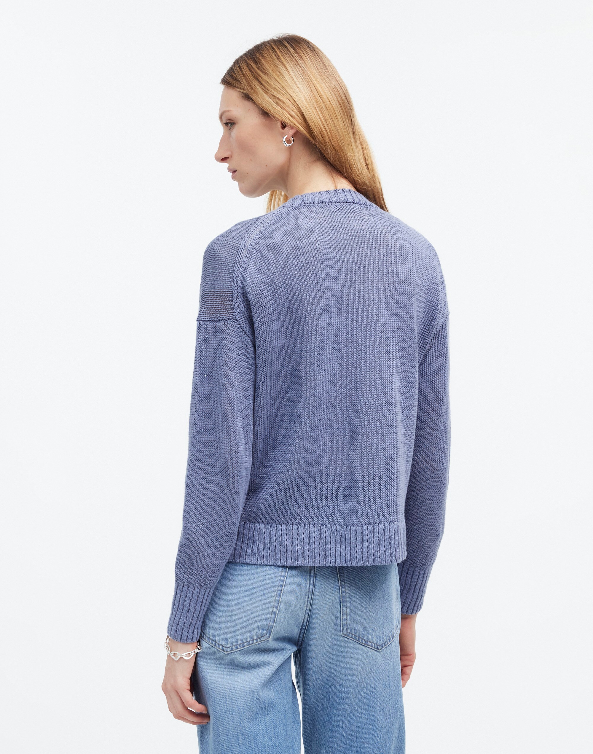Linen Drop-Shoulder Sweater | Madewell