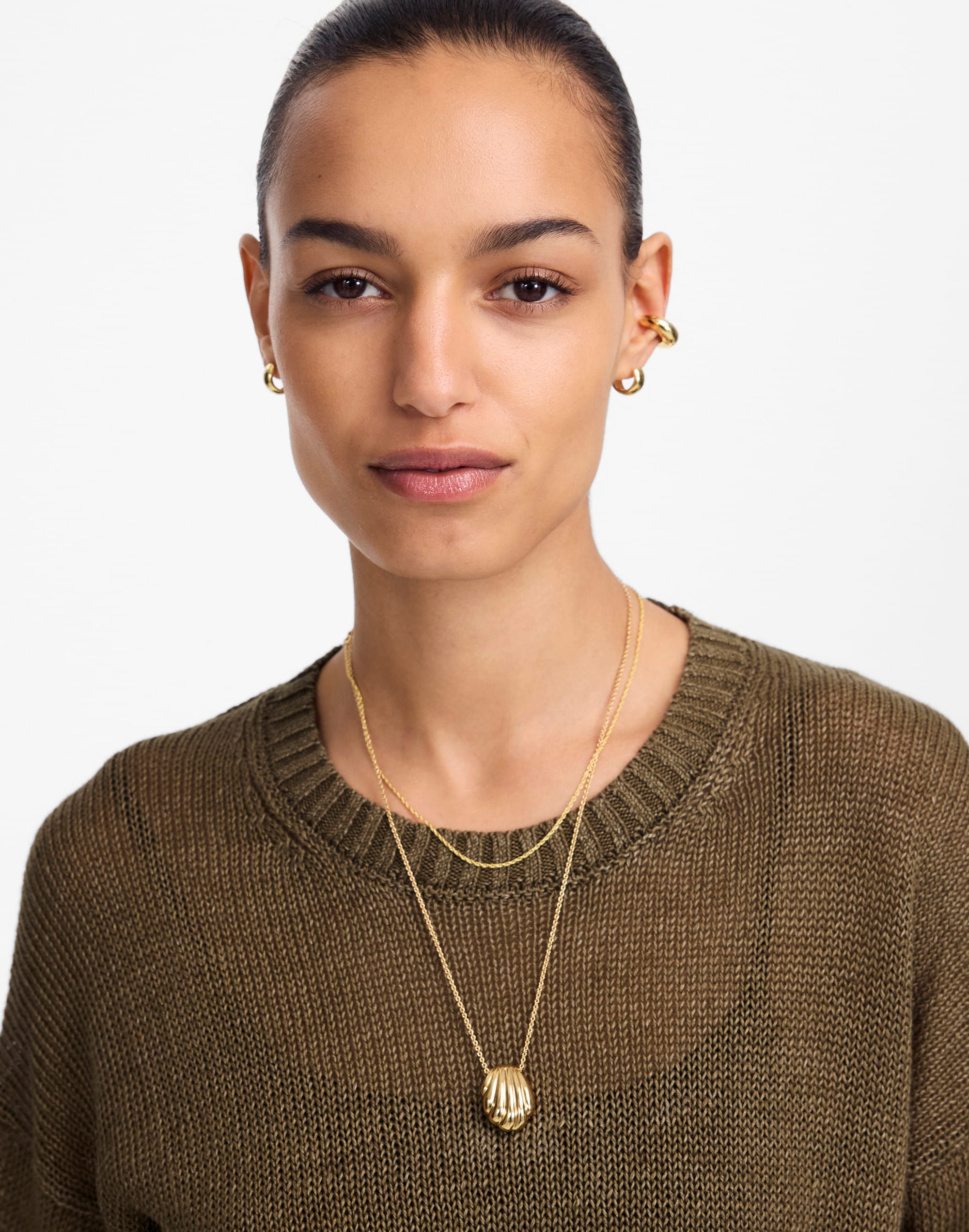 Linen Drop-Shoulder Sweater