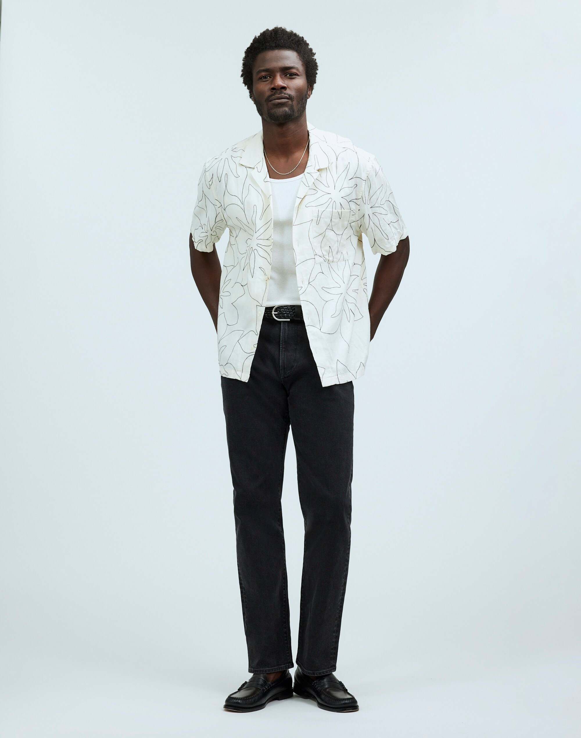 Embroidered Easy Short-Sleeve Shirt