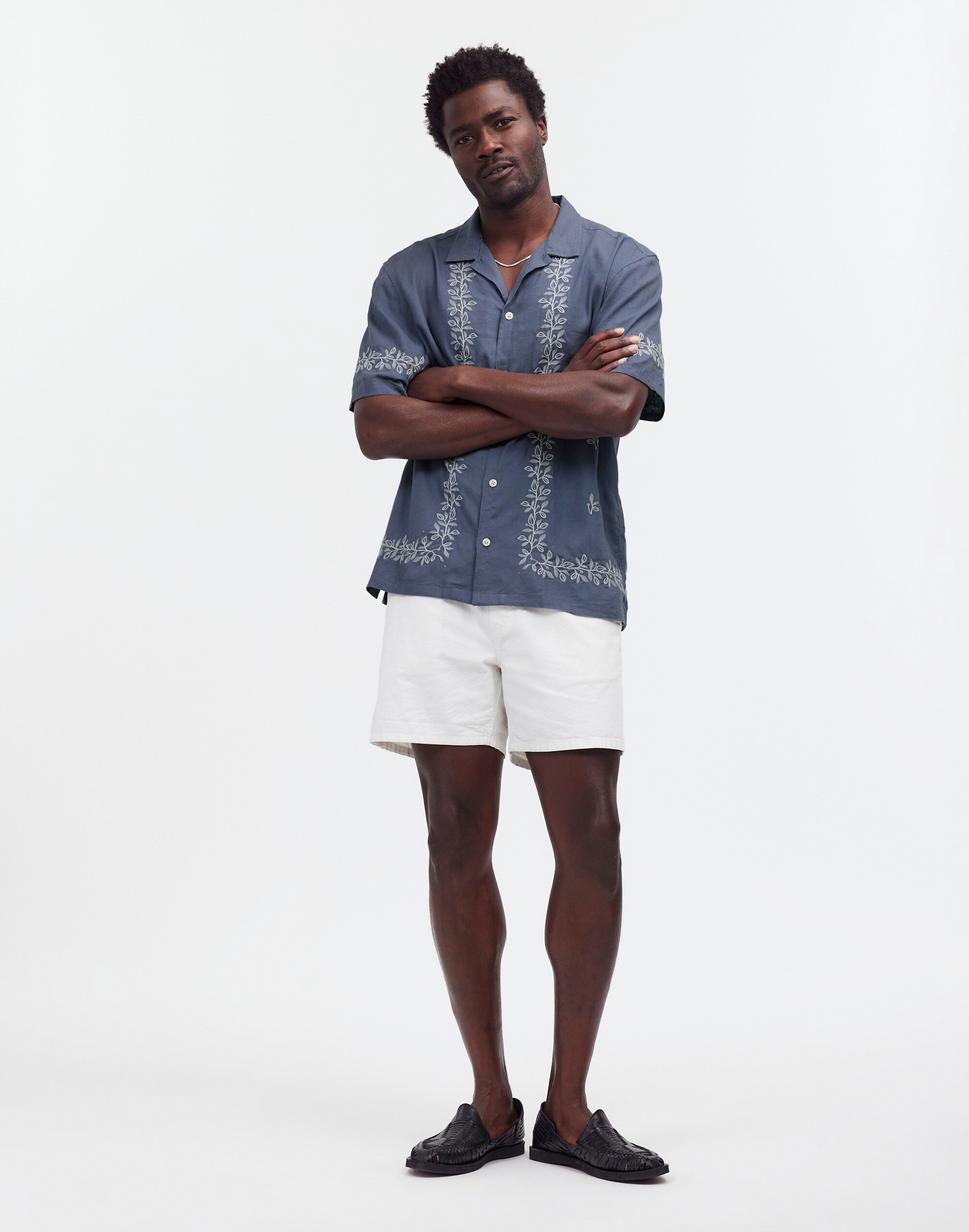 Embroidered Easy Short-Sleeve Shirt