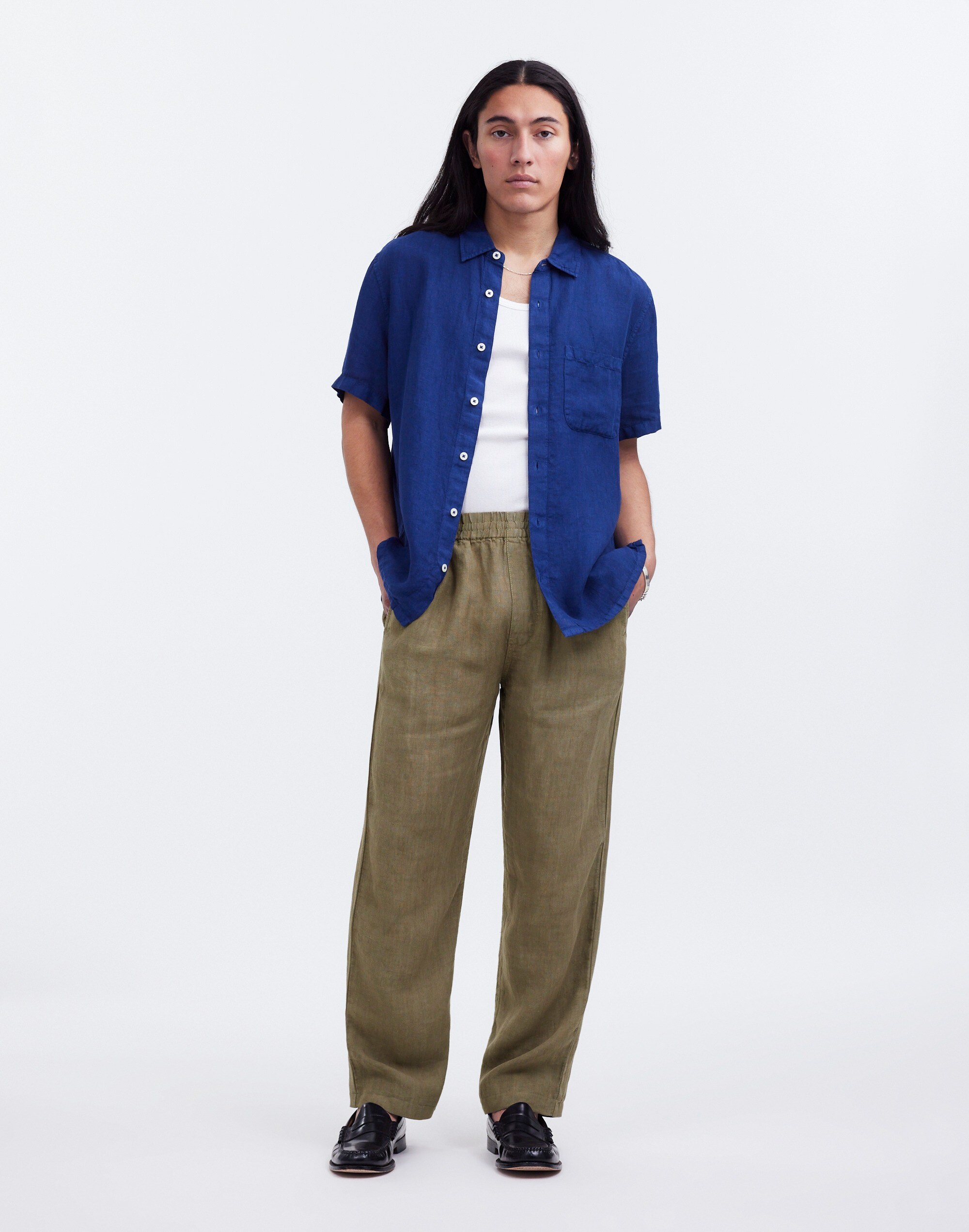 Linen Drawstring Pants
