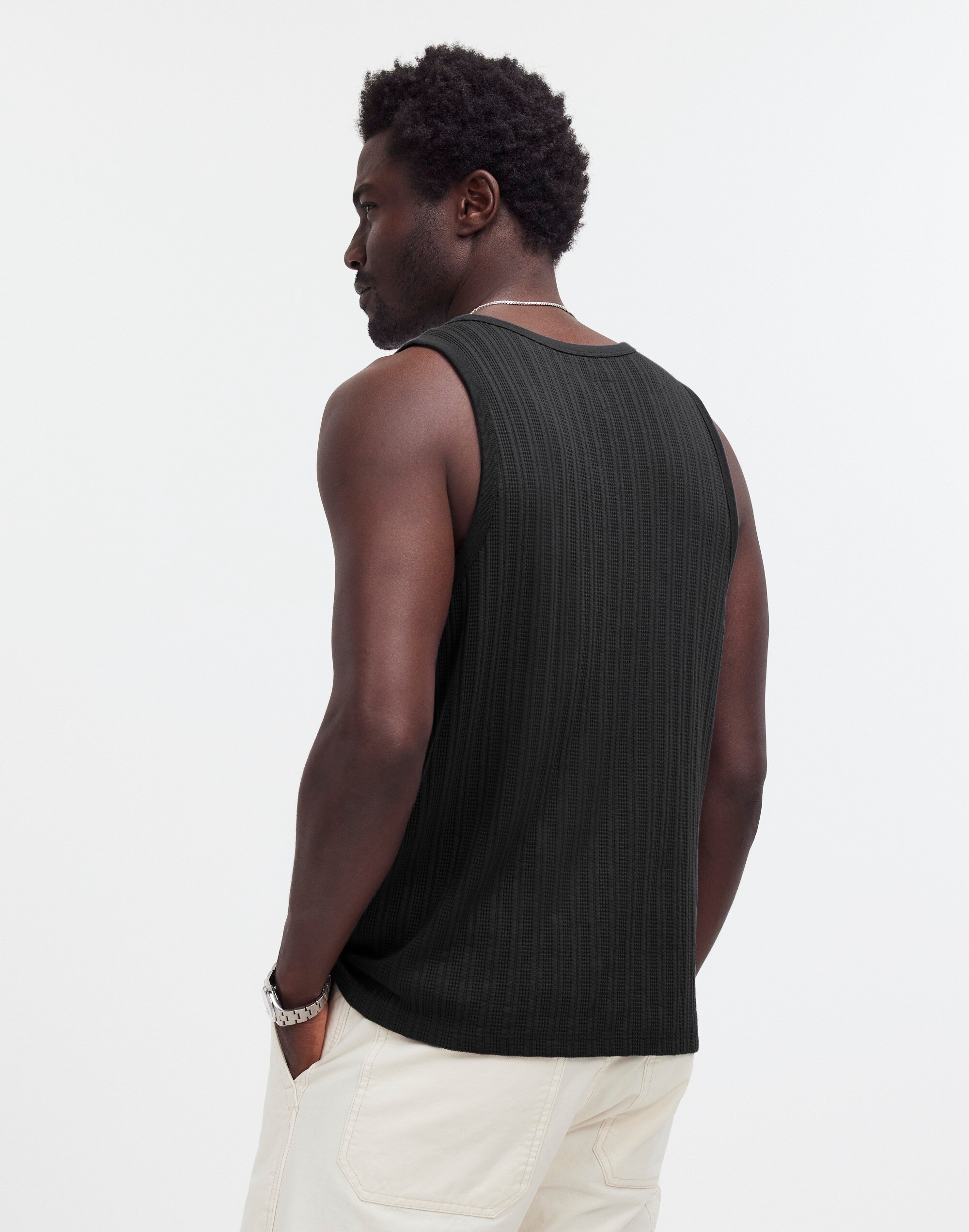 Textured Tank in black coal image 4