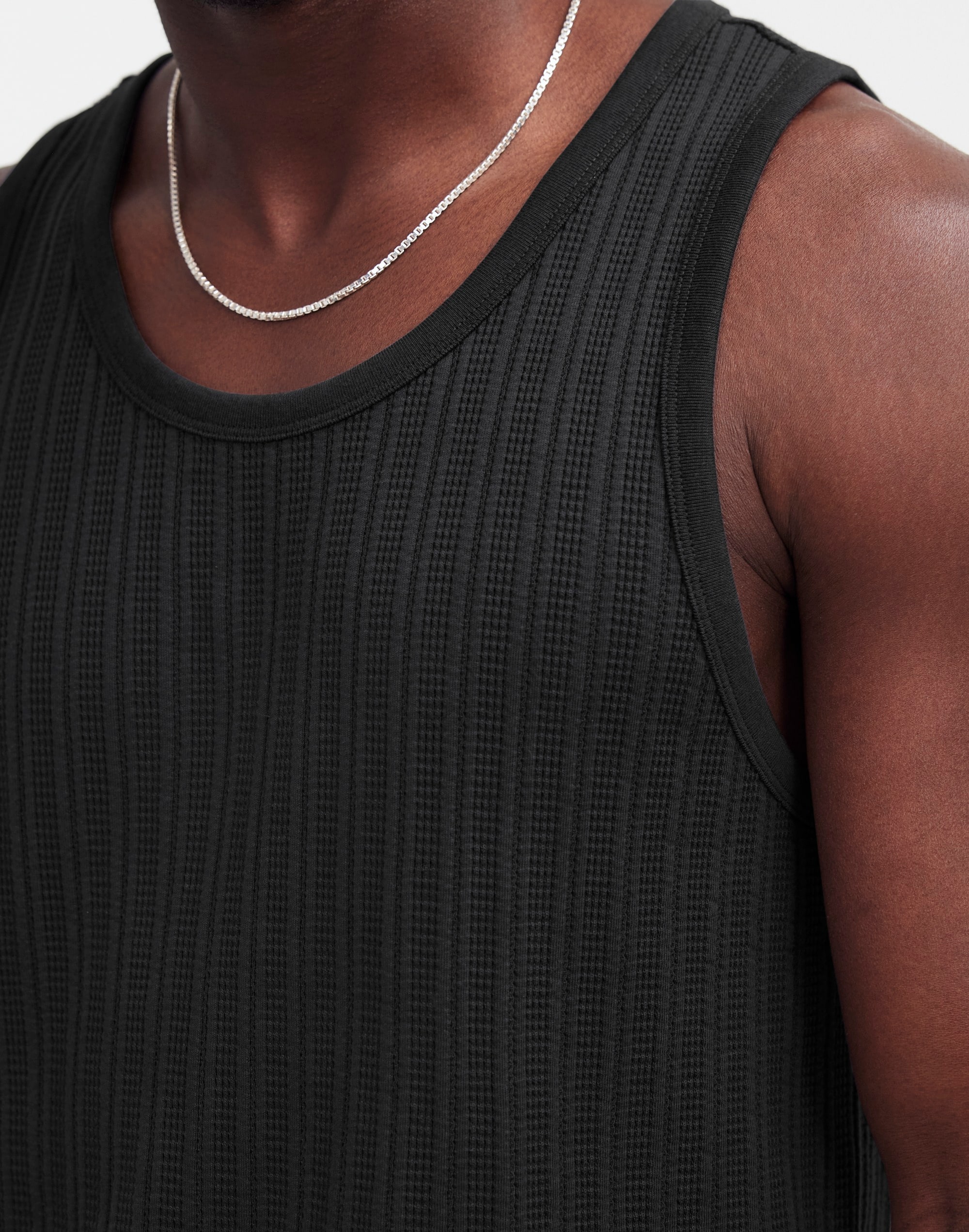 Textured Tank in black coal image 5