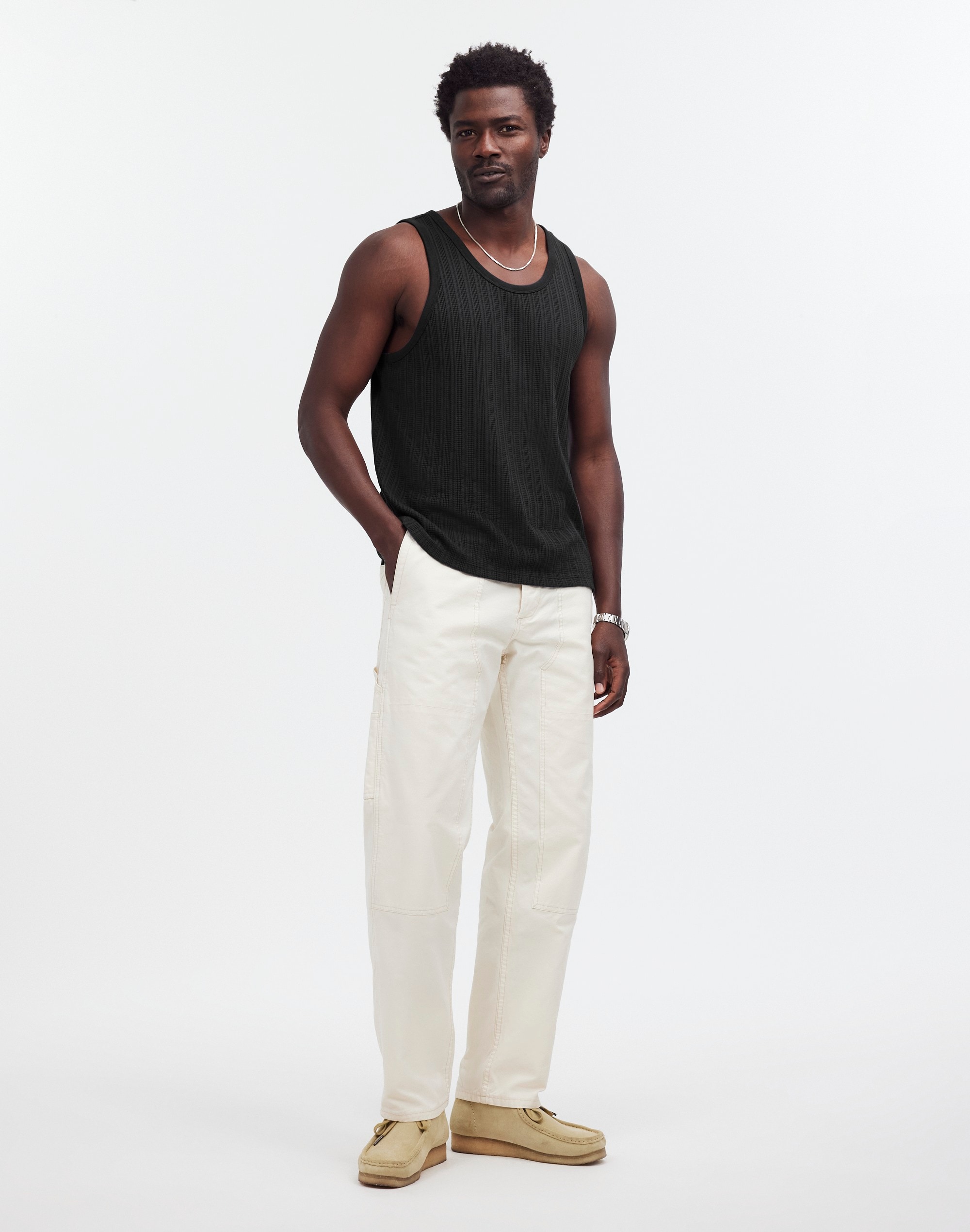 Textured Tank in black coal image 1