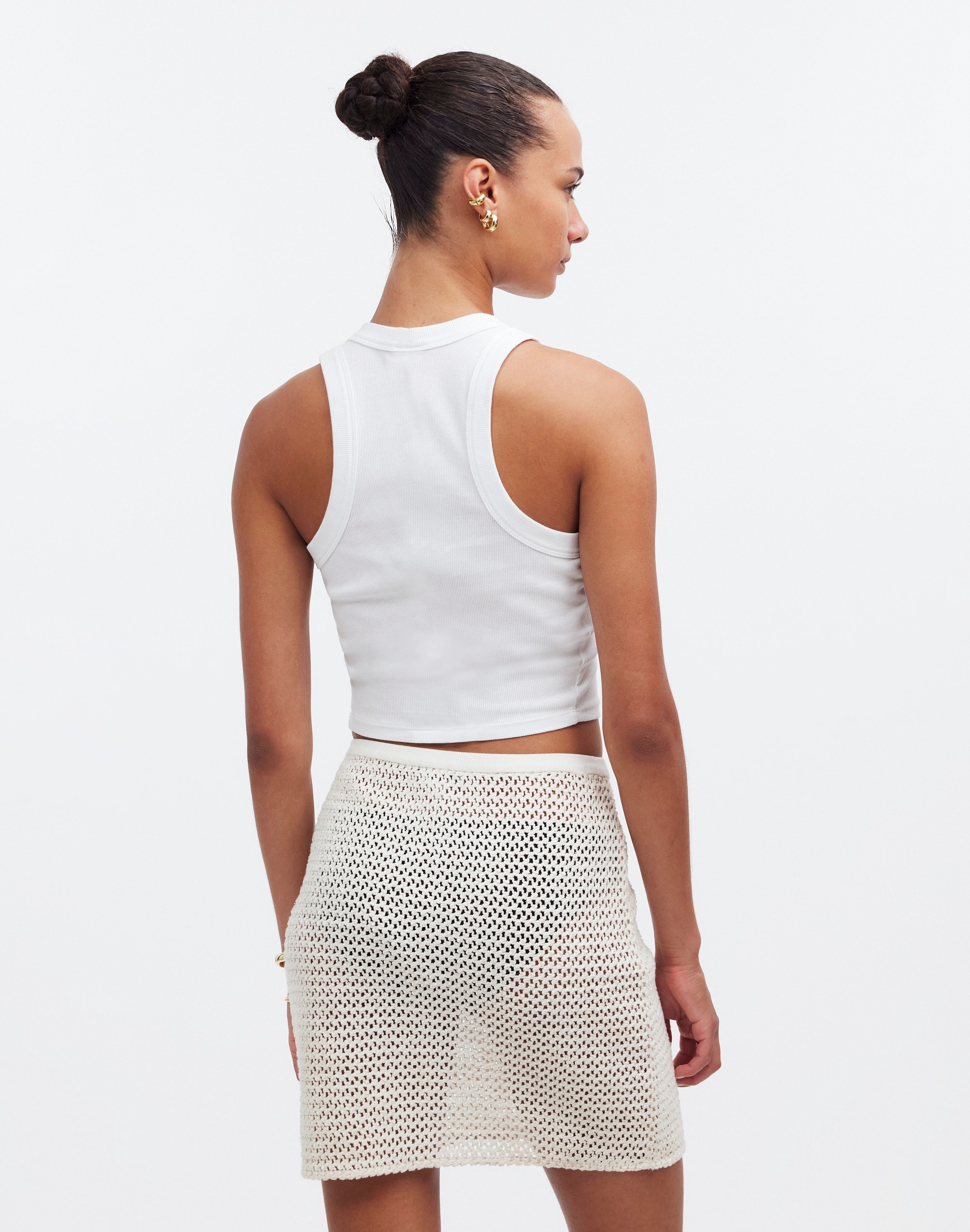 Crochet Cover-Up Mini Skirt