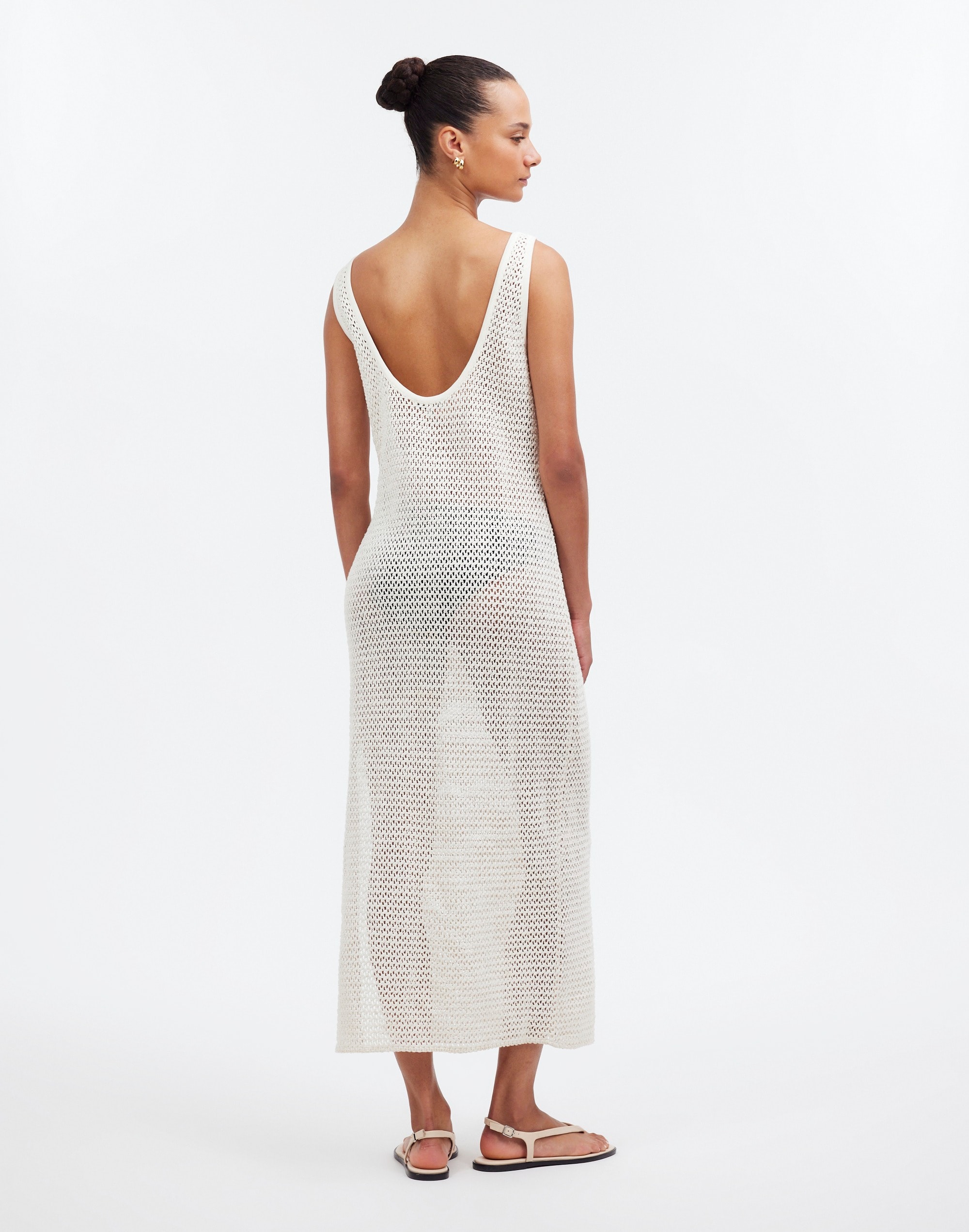 Crochet Sleeveless Maxi Cover-Up Dress