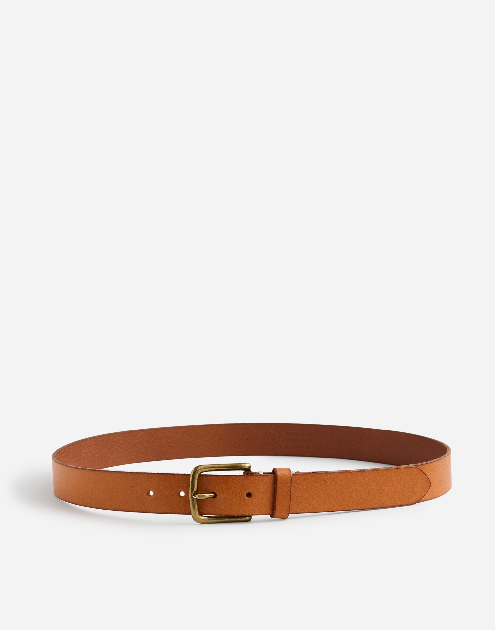 Mw Faux Leather Belt In Brown