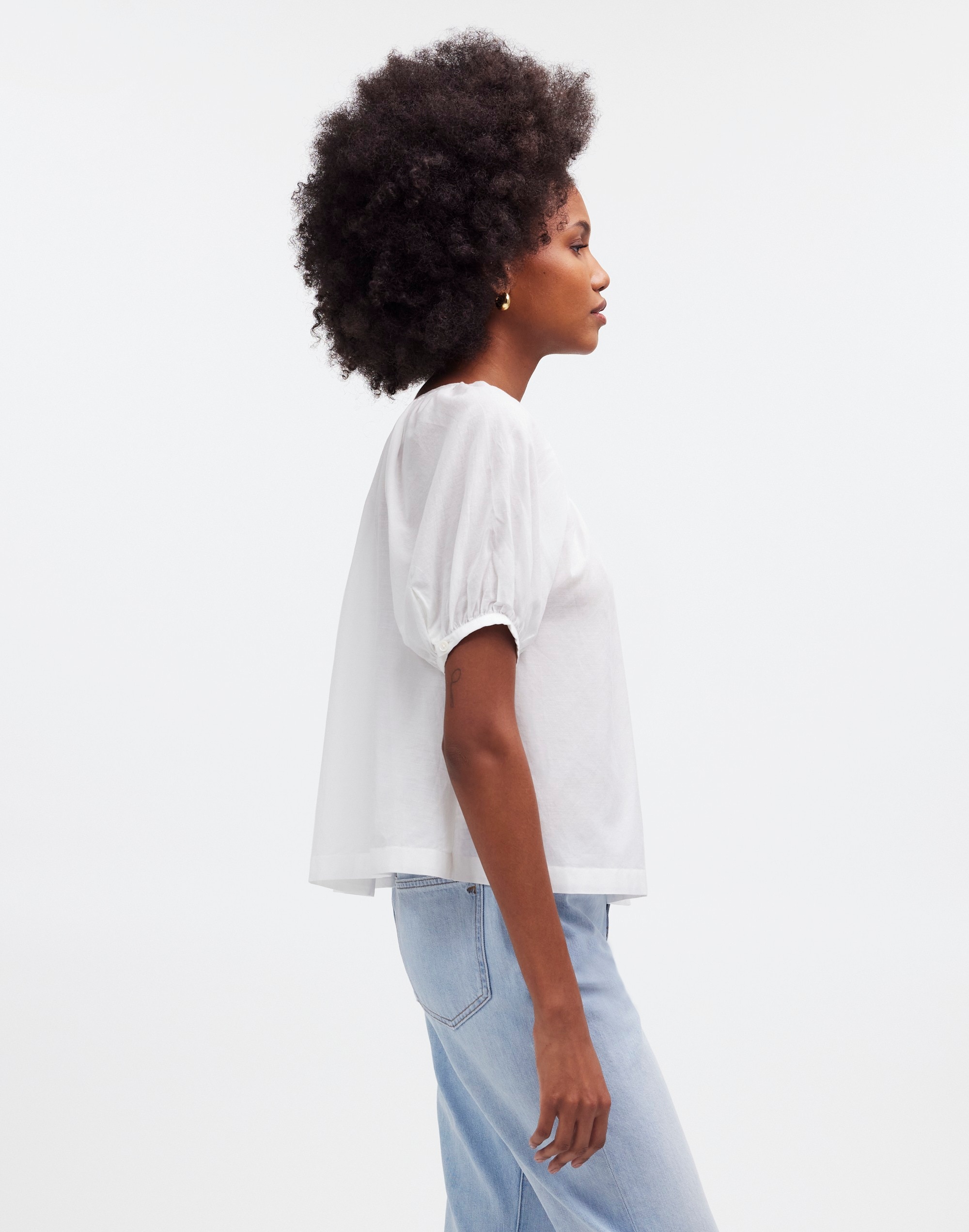 Puff-Sleeve A-Line Top